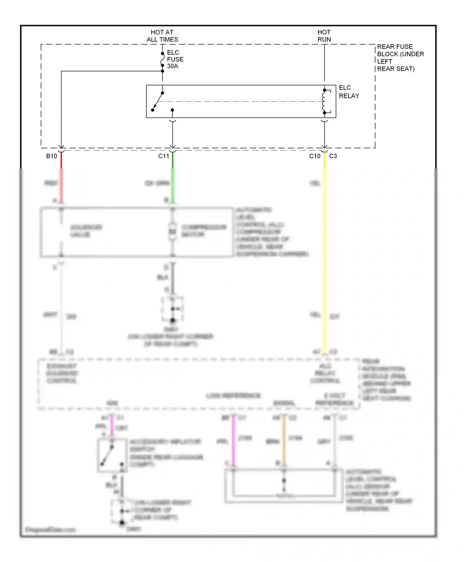 Wiring diagram 5-volt reference for Pontiac Bonneville X (2000-2005) (1 of 1)