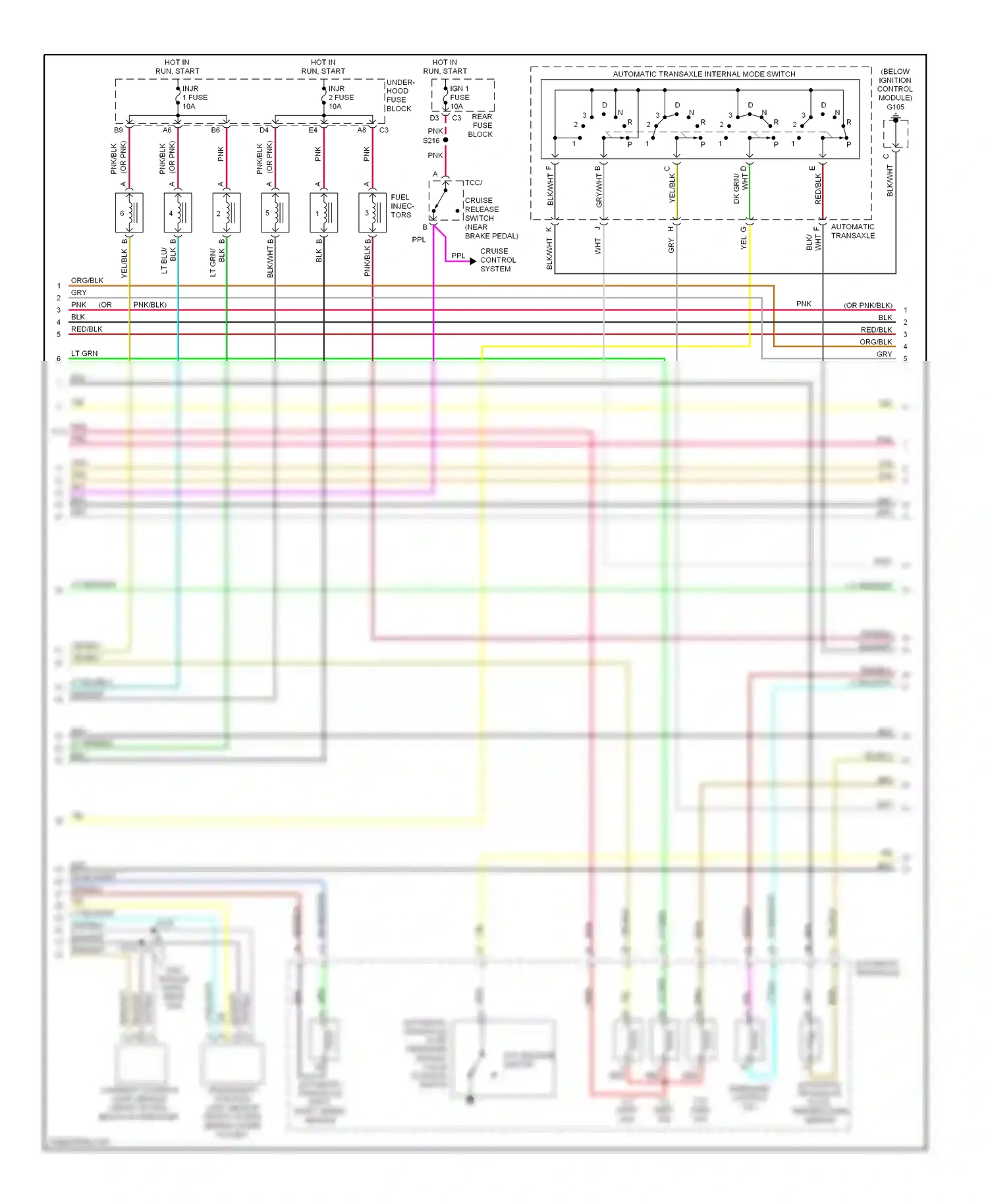 Wiring diagram automatic transaxle input shaft speed sensor for Pontiac Bonneville X (2000-2005) (3 of 4)