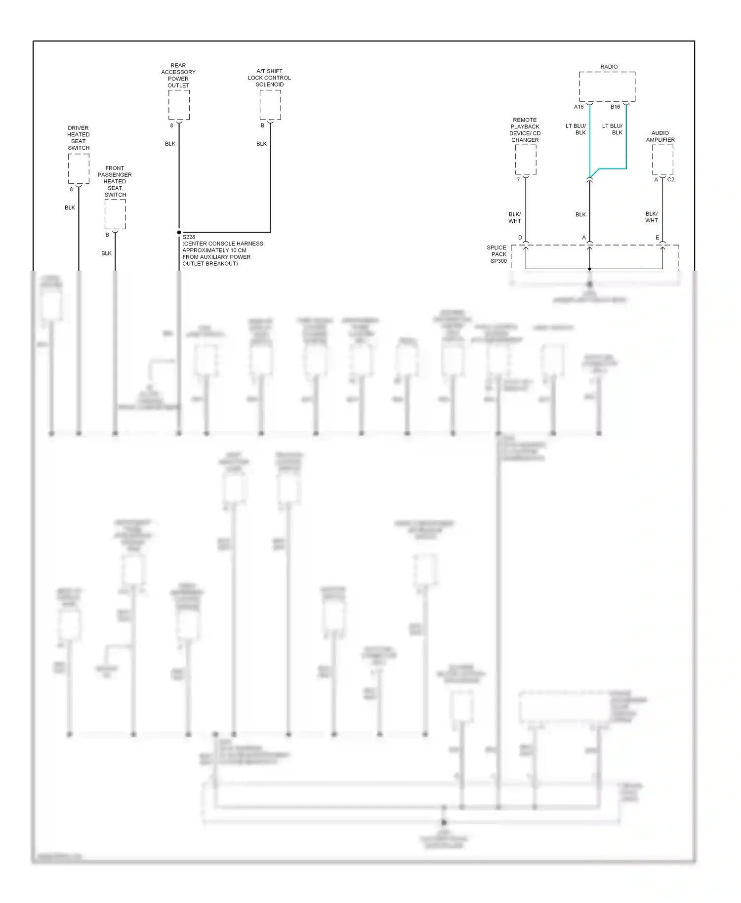Wiring diagram blower motor control processor for Pontiac Bonneville X (2000-2005) (1 of 2)