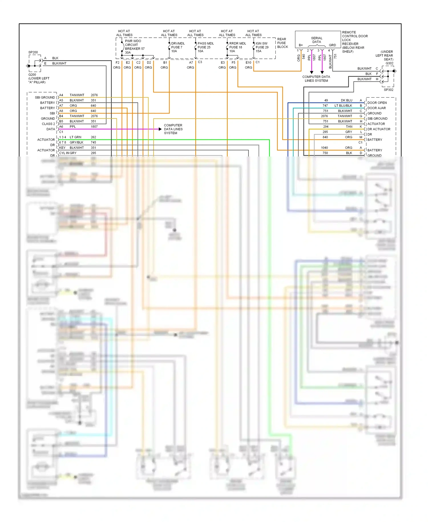 Wiring diagram computer data lines system for Pontiac Bonneville X (2000-2005) (21 of 32)