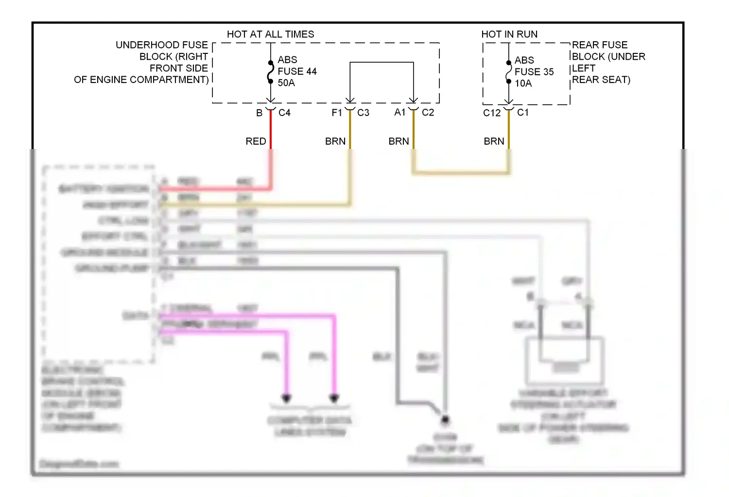 Wiring diagram computer data lines system for Pontiac Bonneville X (2000-2005) (14 of 32)