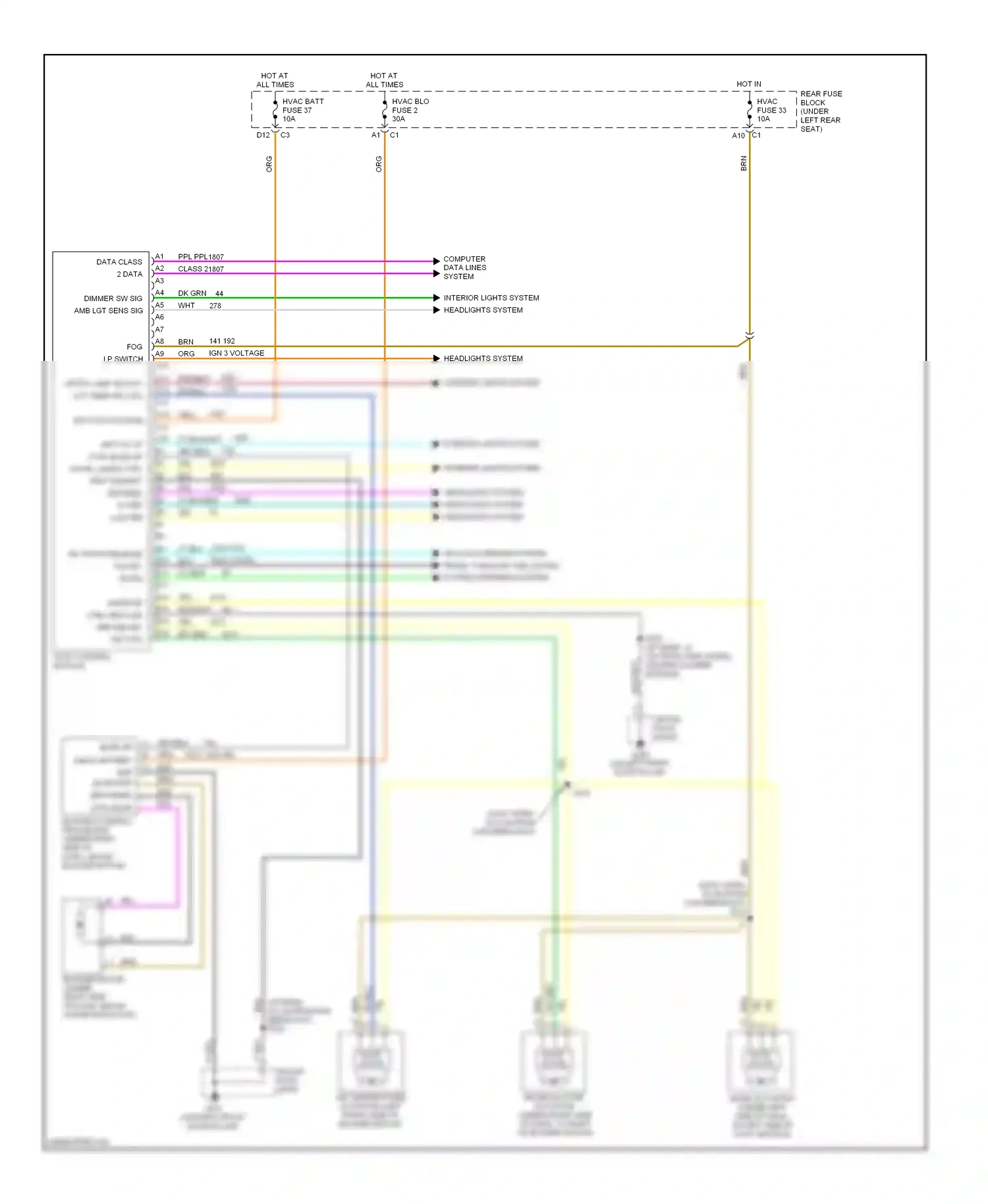 Wiring diagram computer data lines system for Pontiac Bonneville X (2000-2005) (7 of 32)