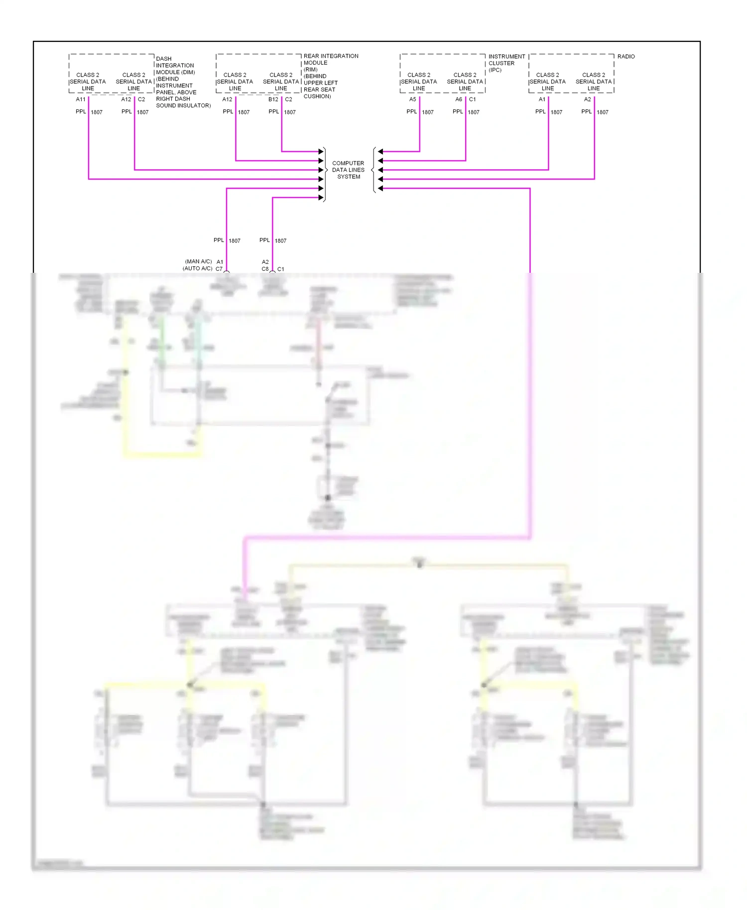 Wiring diagram computer data lines system for Pontiac Bonneville X (2000-2005) (23 of 32)