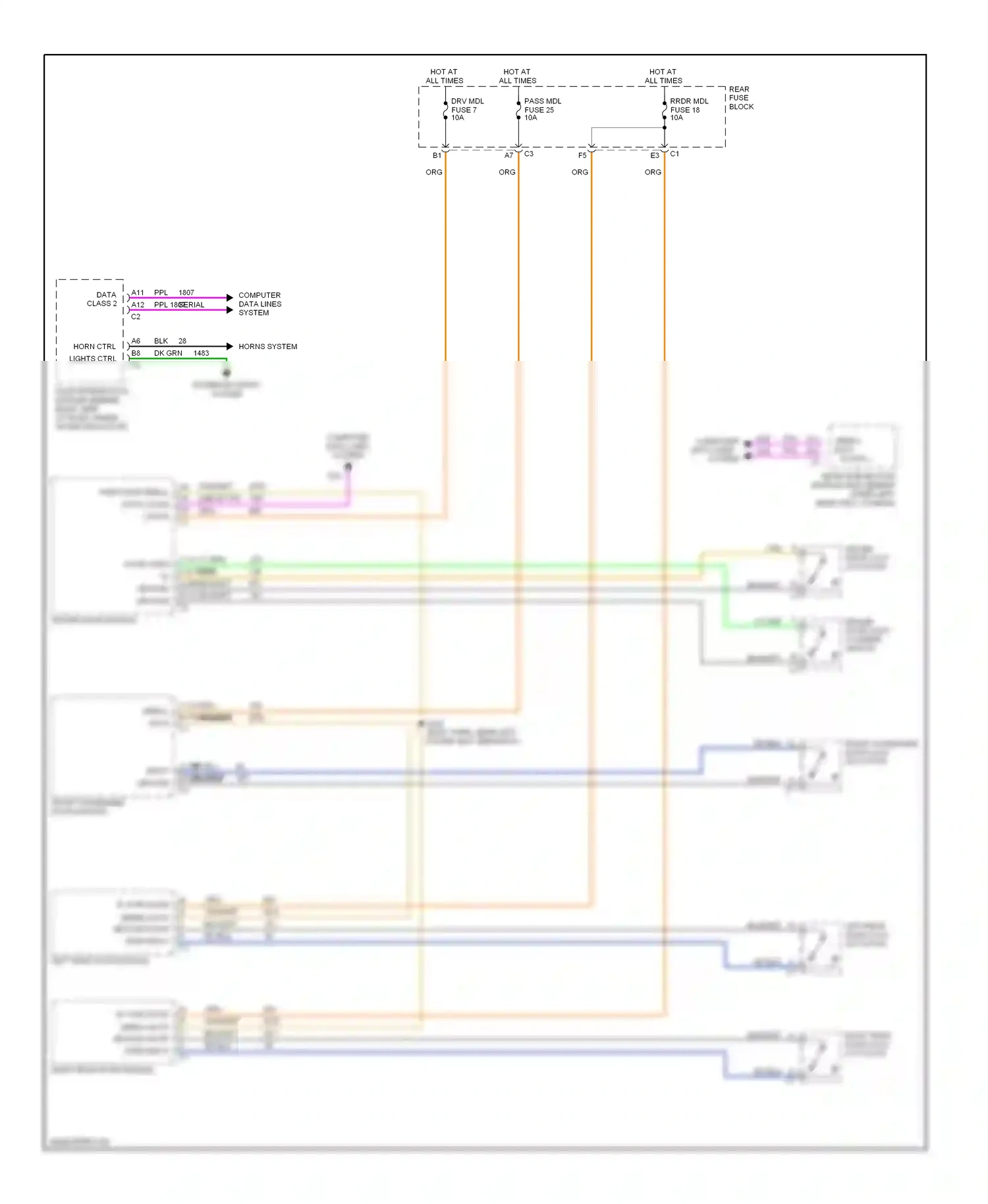 Wiring diagram computer data lines system for Pontiac Bonneville X (2000-2005) (6 of 32)