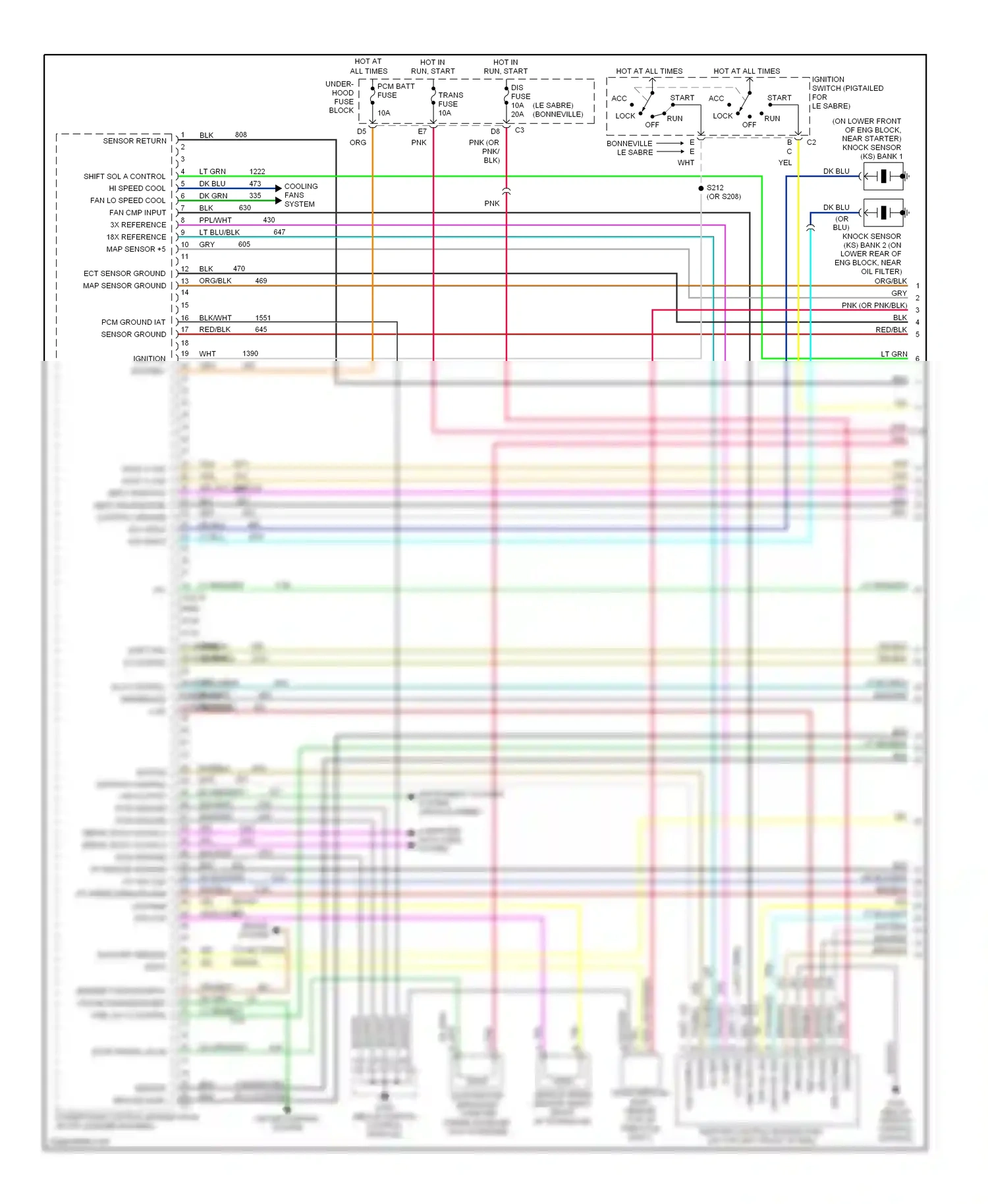 Wiring diagram ect sensor ground map sensor ground for Pontiac Bonneville X (2000-2005) (1 of 2)