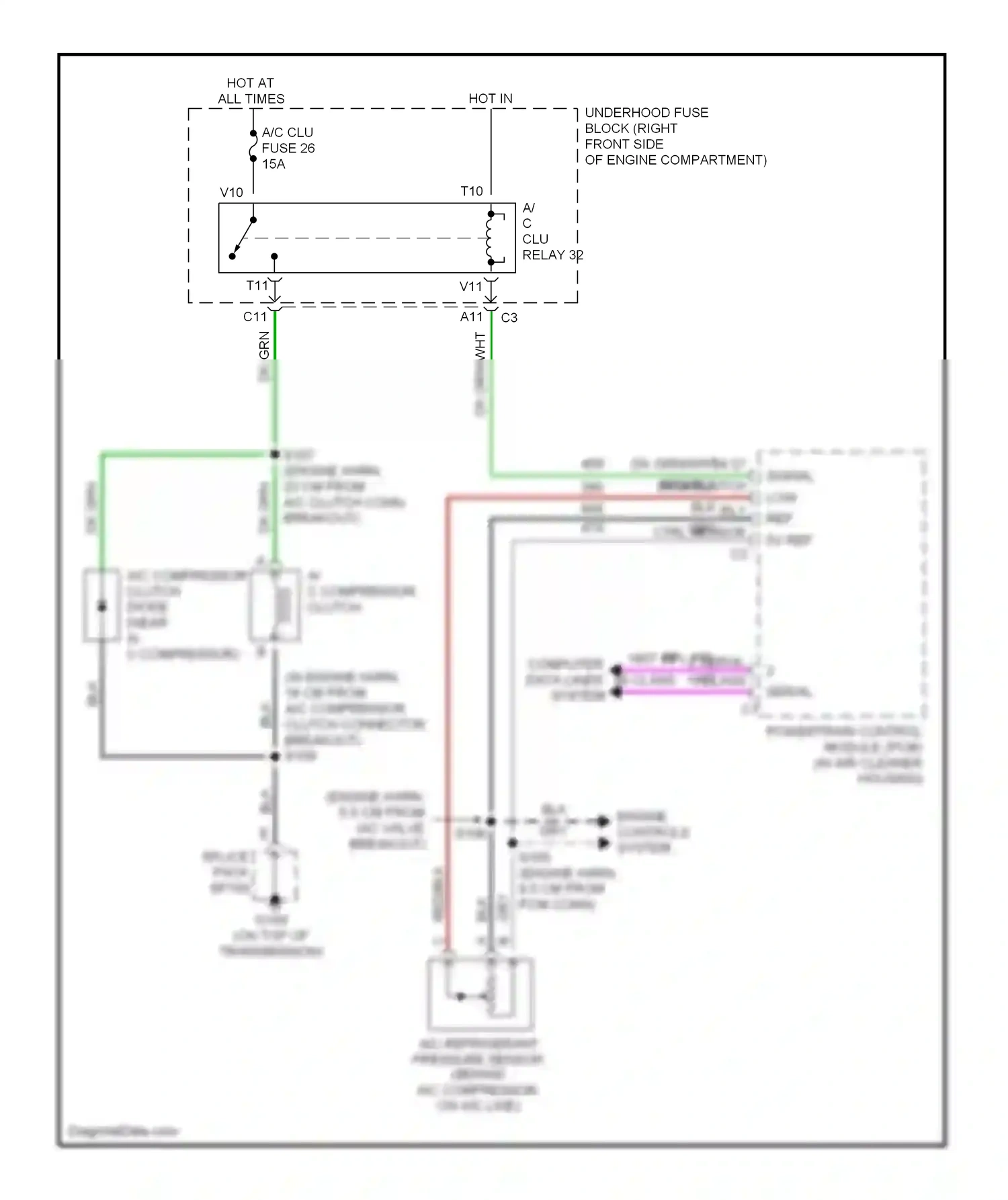 Wiring diagram engine controls system for Pontiac Bonneville X (2000-2005) (2 of 3)