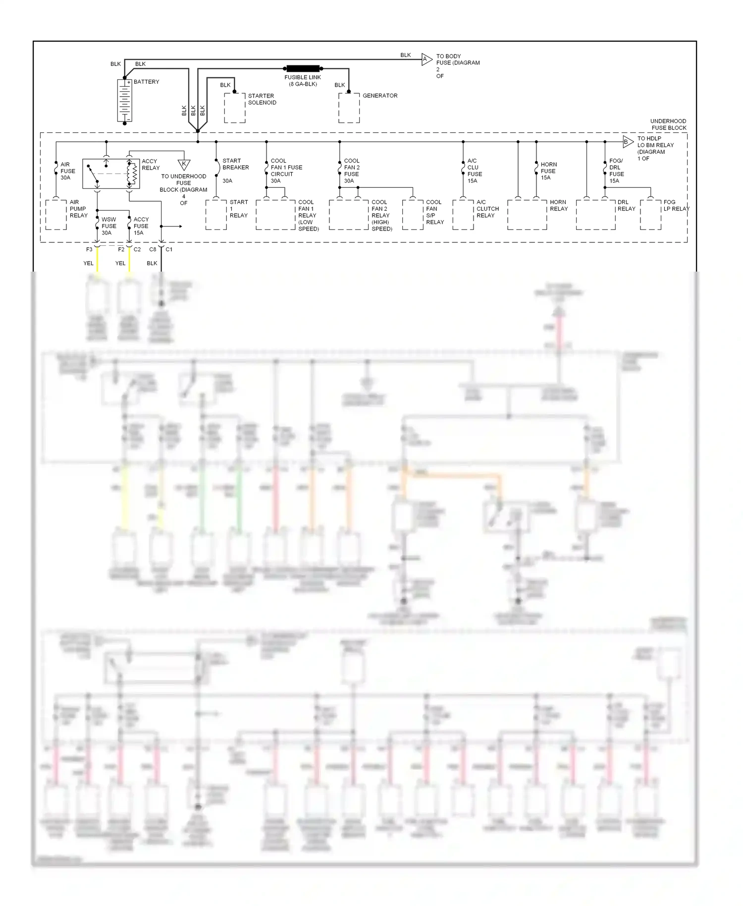 Wiring diagram powertrain control module for Pontiac Bonneville X (2000-2005) (1 of 2)