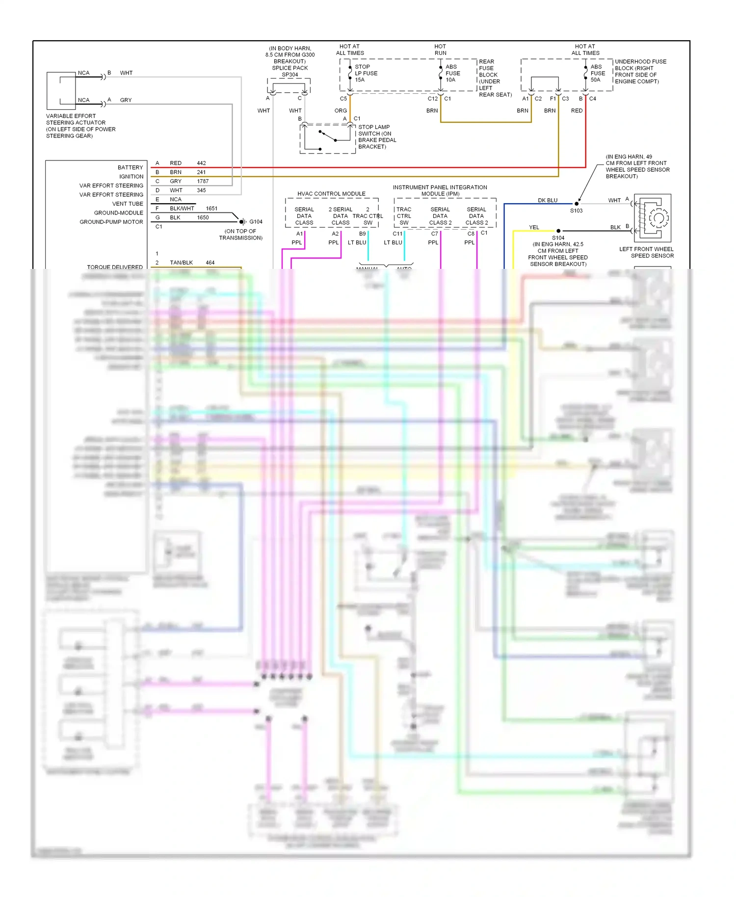 Wiring diagram serial data class 2 serial data class 2 trac ctrl sw for Pontiac Bonneville X (2000-2005) (1 of 1)