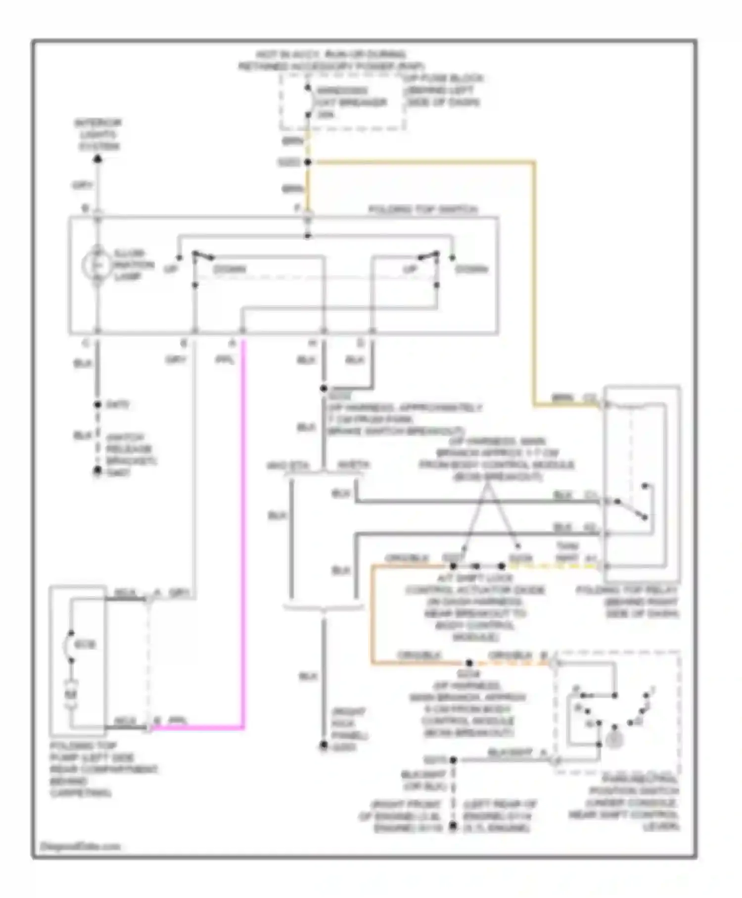 Wiring diagram brn for Pontiac Firebird IV (1993-2002) (33 of 37)