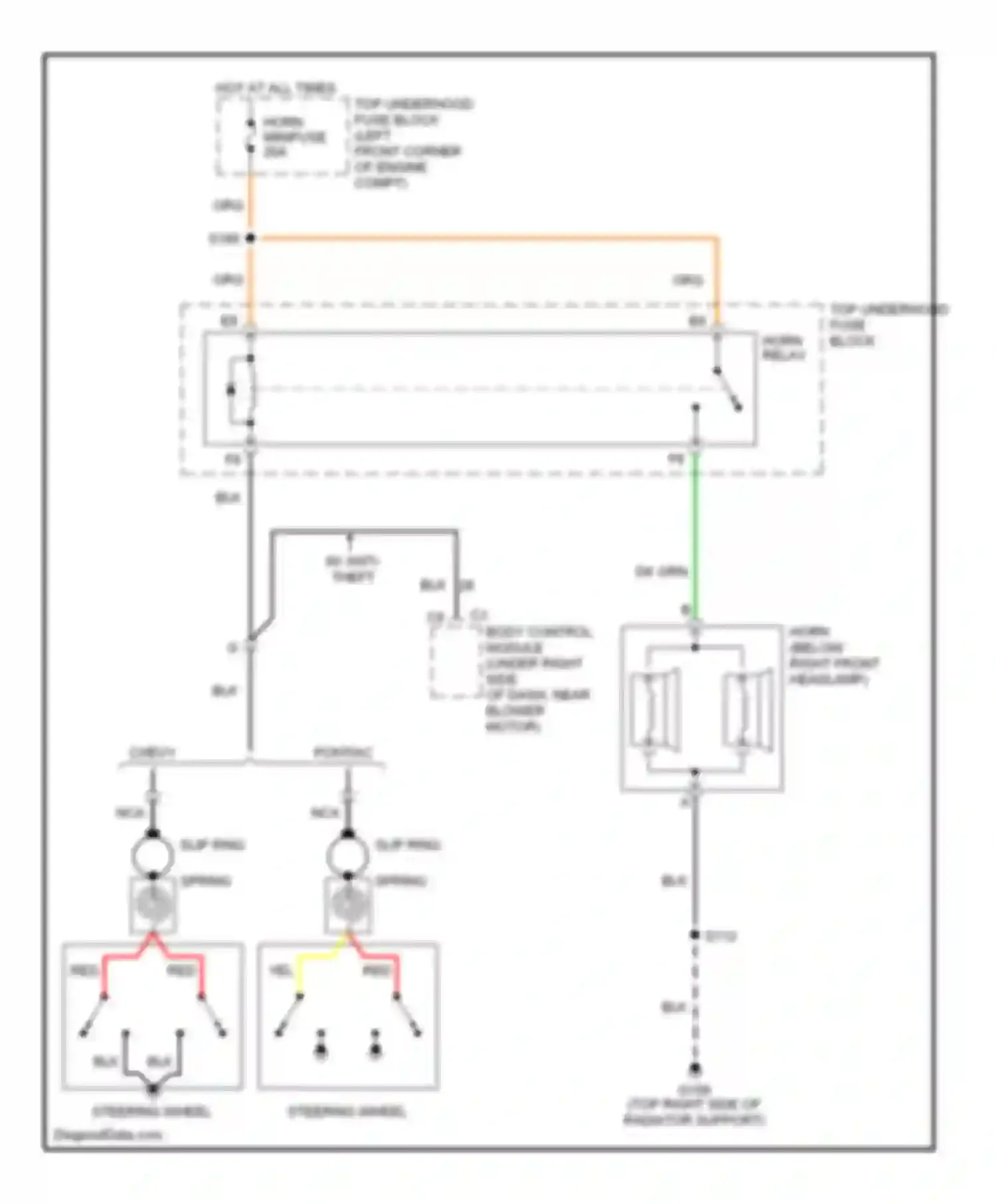 Wiring diagram dk grn for Pontiac Firebird IV (1993-2002) (25 of 35)