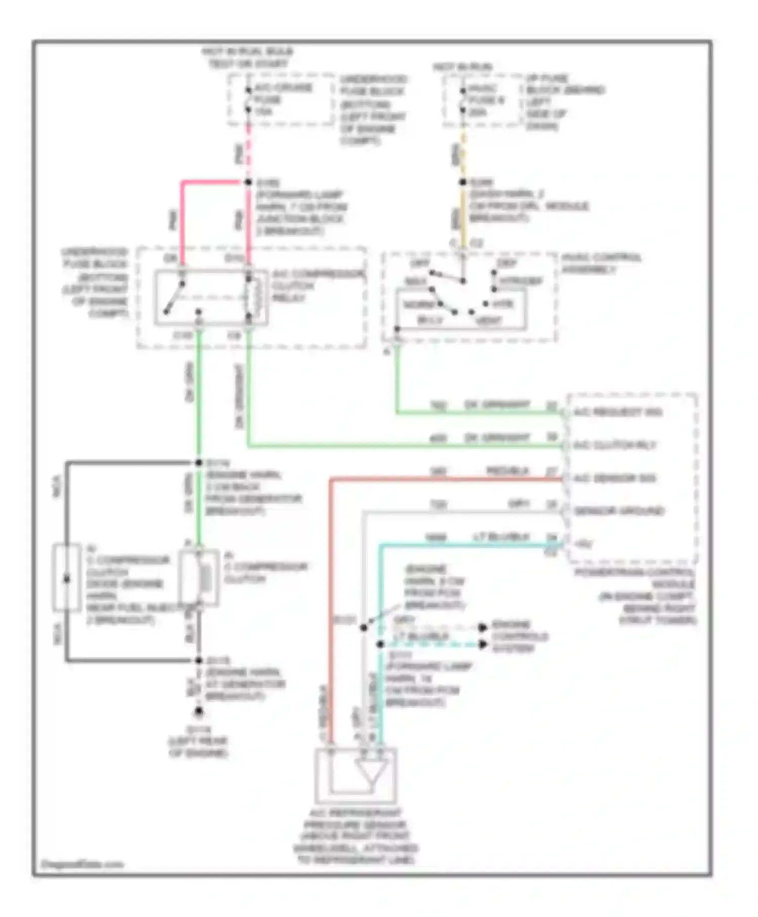 Wiring diagram htr bi-lv vent for Pontiac Firebird IV (1993-2002) (1 of 2)