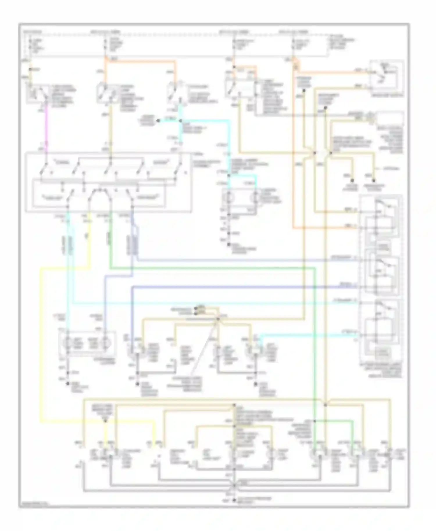 Wiring diagram right front side marker lamp for Pontiac Firebird IV (1993-2002) (1 of 2)