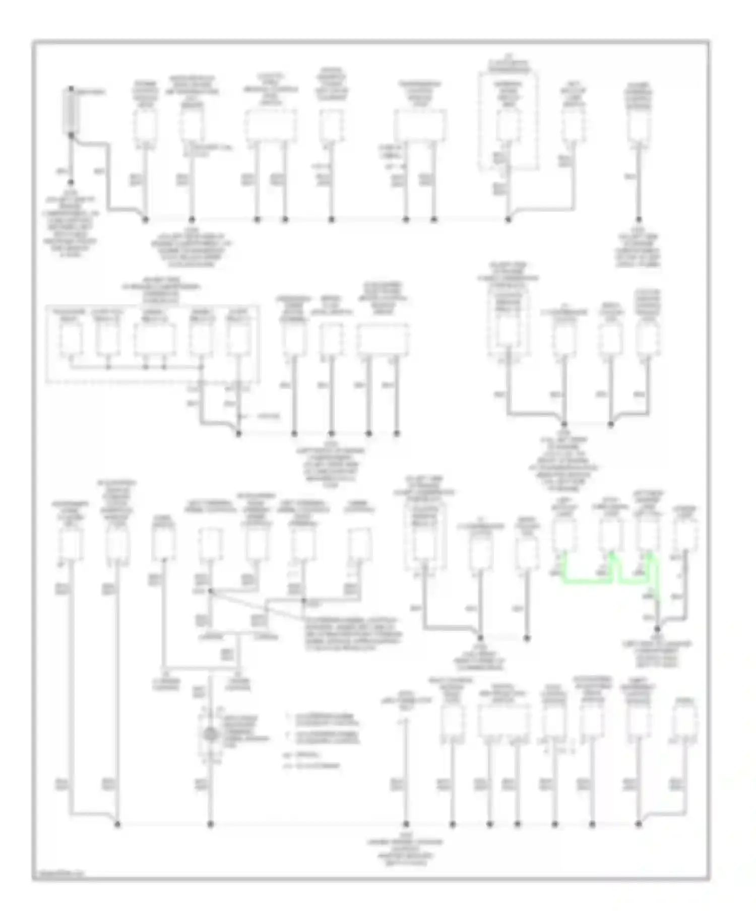 G6 Pontiac I (2004-2009): Ground distribution circuit (1 of 3)