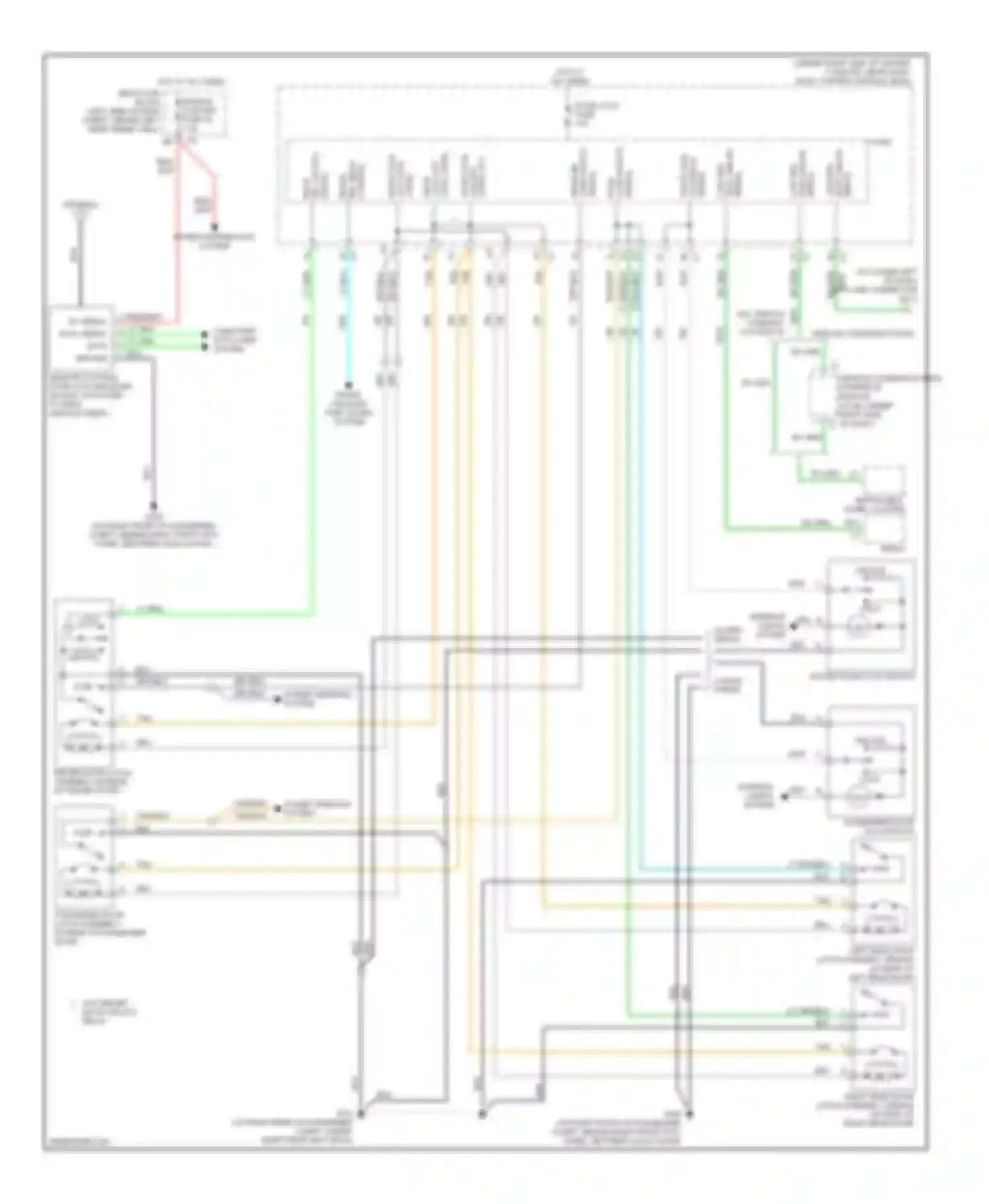 G6 Pontiac I (2004-2009): Power door locks circuit