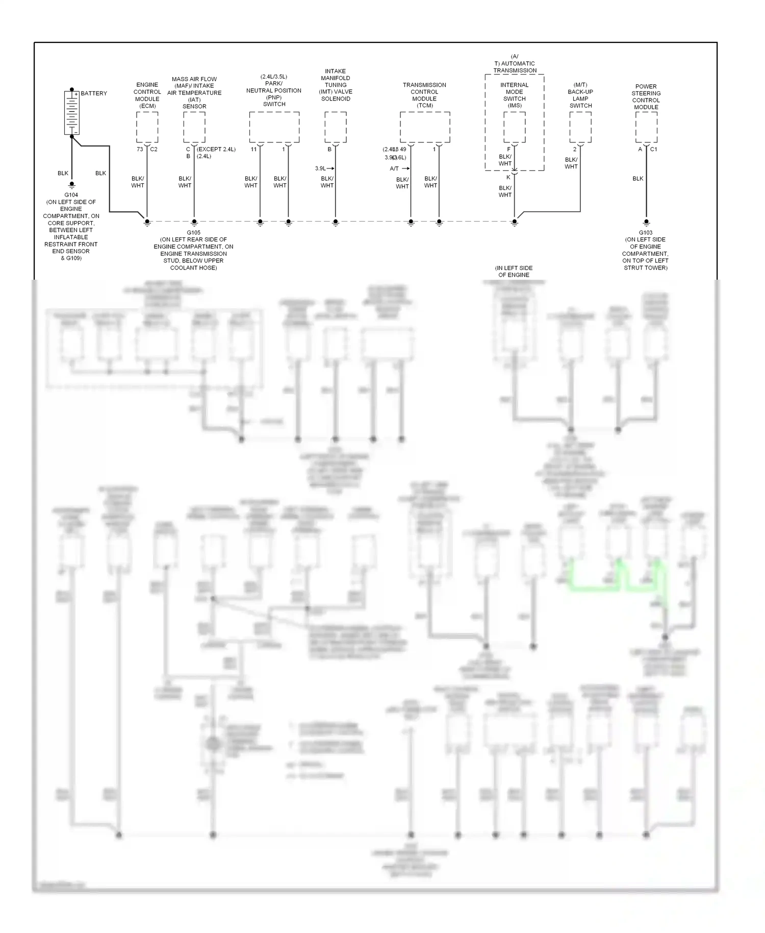 Pontiac G6 I (2004-2009) engine control module (ecm) wiring diagram  (2 of 3)