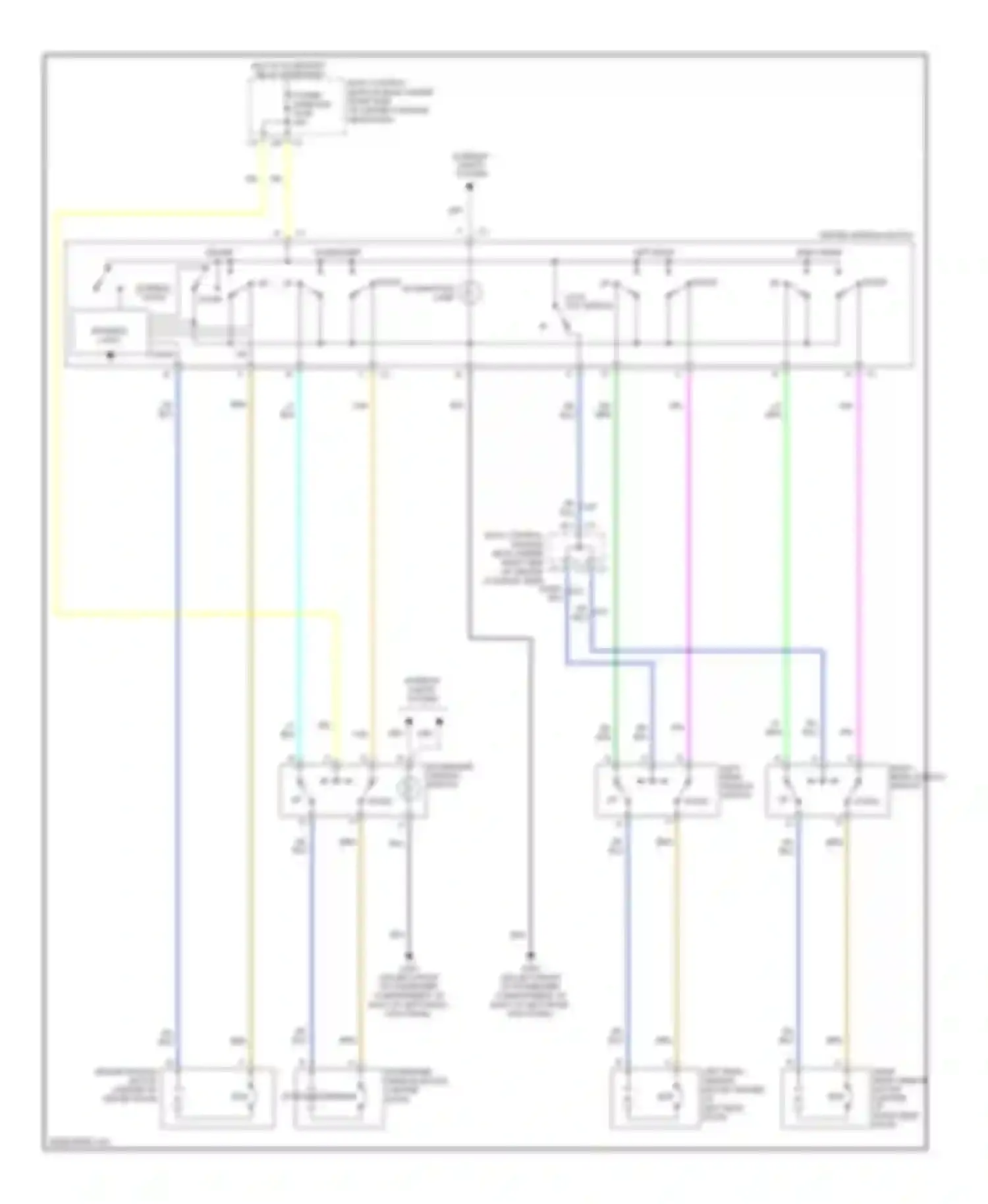 Wiring diagram left rear window switch for Pontiac G6 I (2004-2009) (1 of 1)