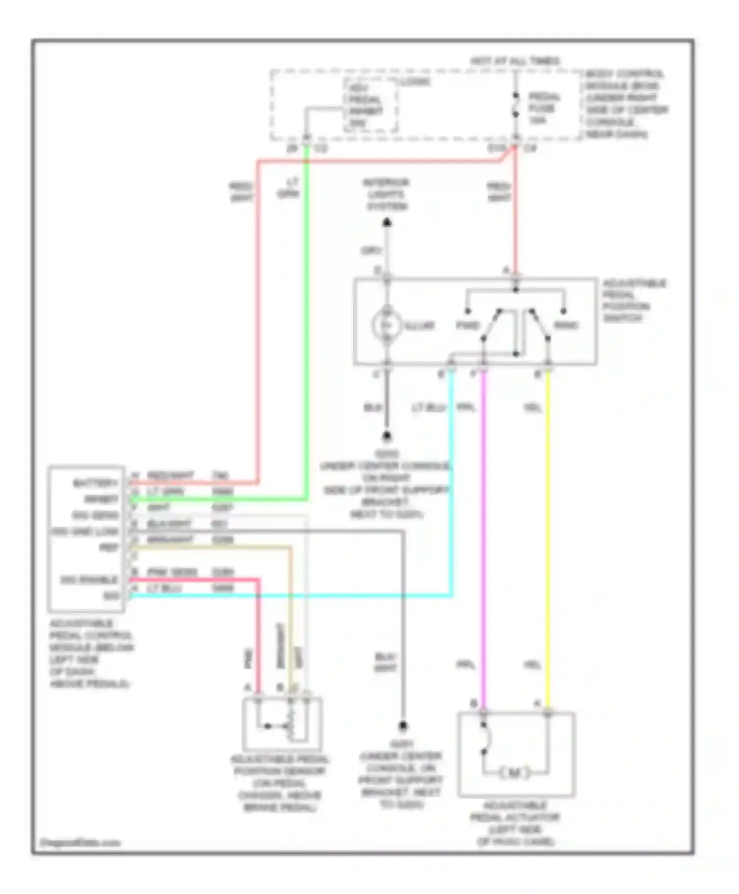 Wiring diagram red for Pontiac G6 I (2004-2009) (14 of 34)