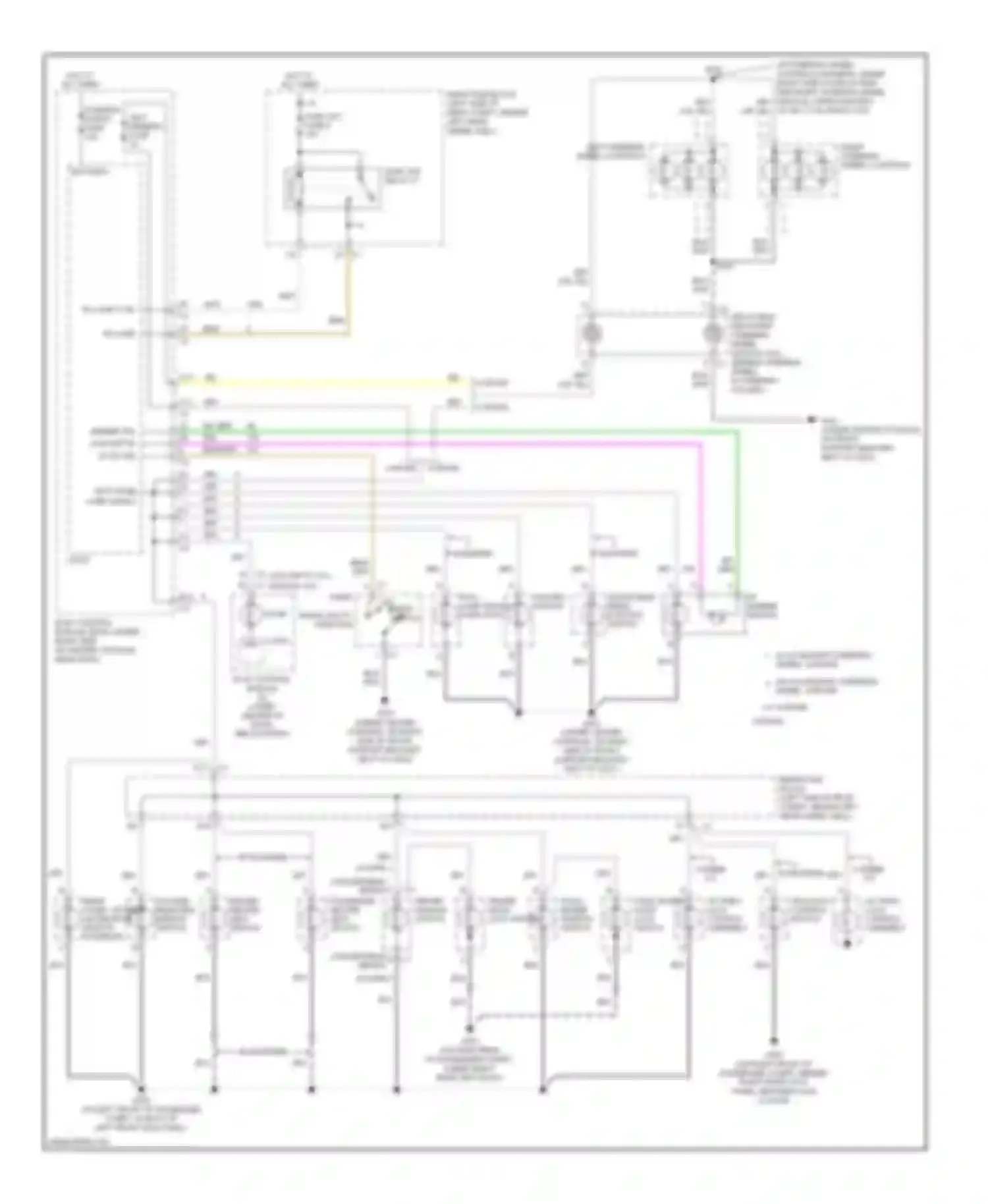 Wiring diagram w/o accessory steering wheel, 4-spoke for Pontiac G6 I (2004-2009) (1 of 1)