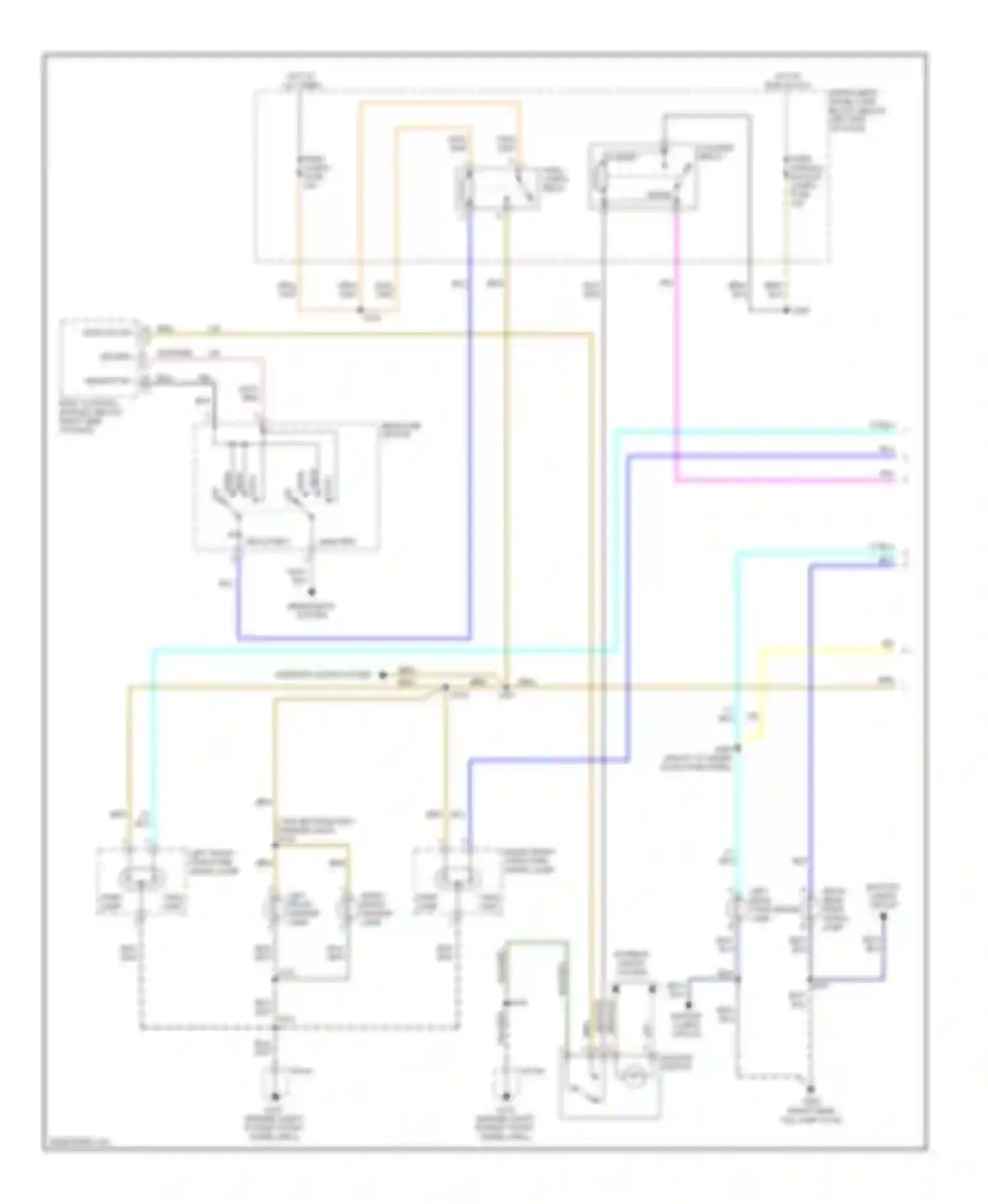 GTO Pontiac IV (2004-2006): Exterior lamps circuit (1 of 2)