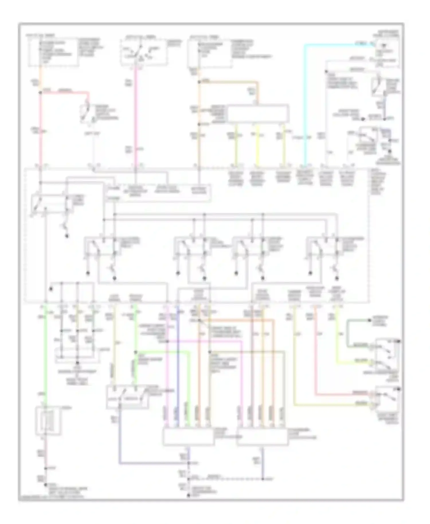 Wiring diagram all doors lock relay for Pontiac GTO IV (2004-2006) (1 of 1)