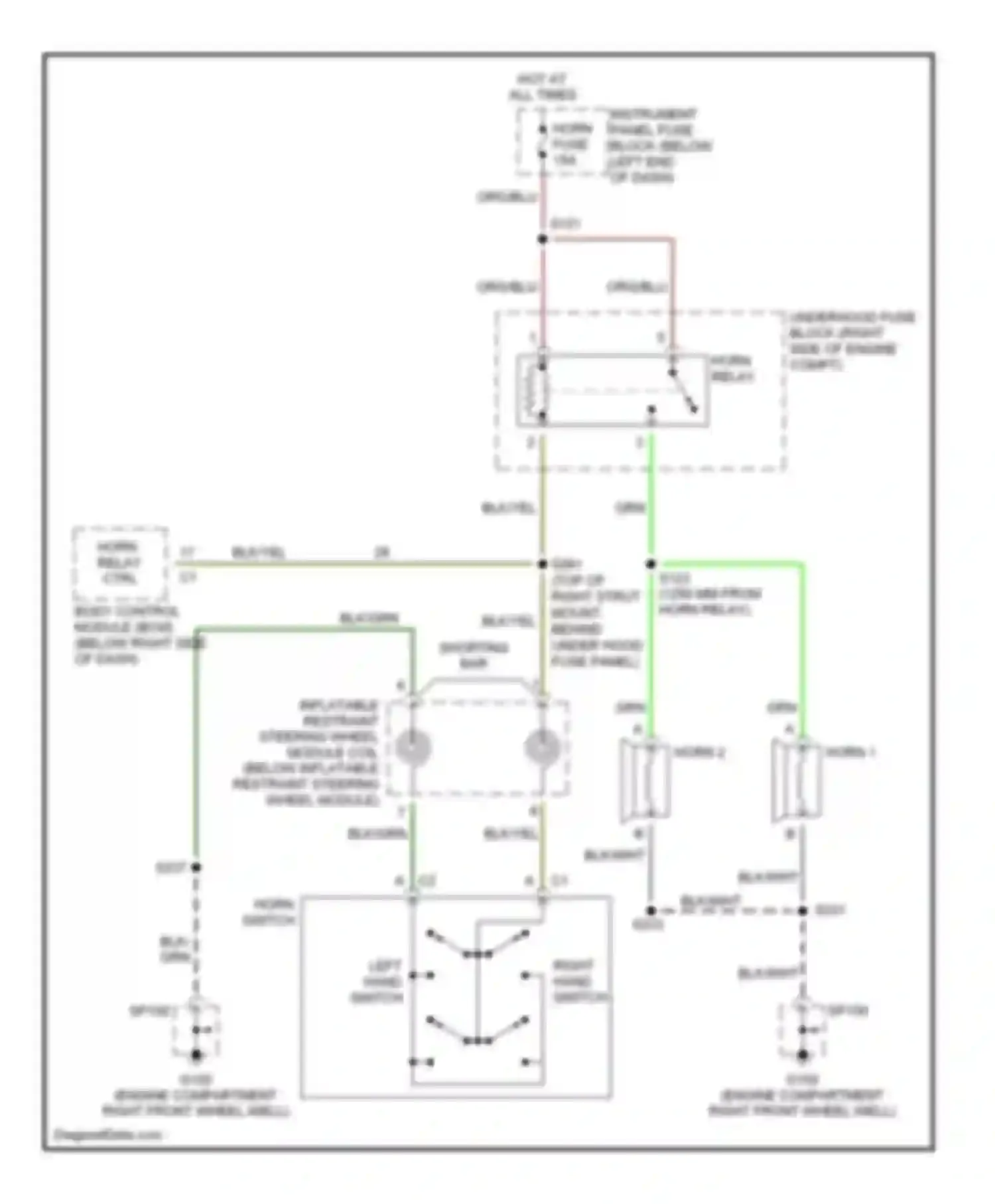 Wiring diagram grn for Pontiac GTO IV (2004-2006) (17 of 33)