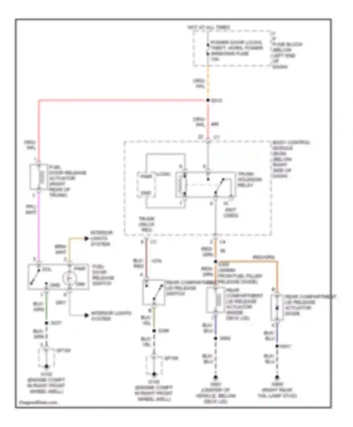 Wiring diagram hot at all times for Pontiac GTO IV (2004-2006) (28 of 29)