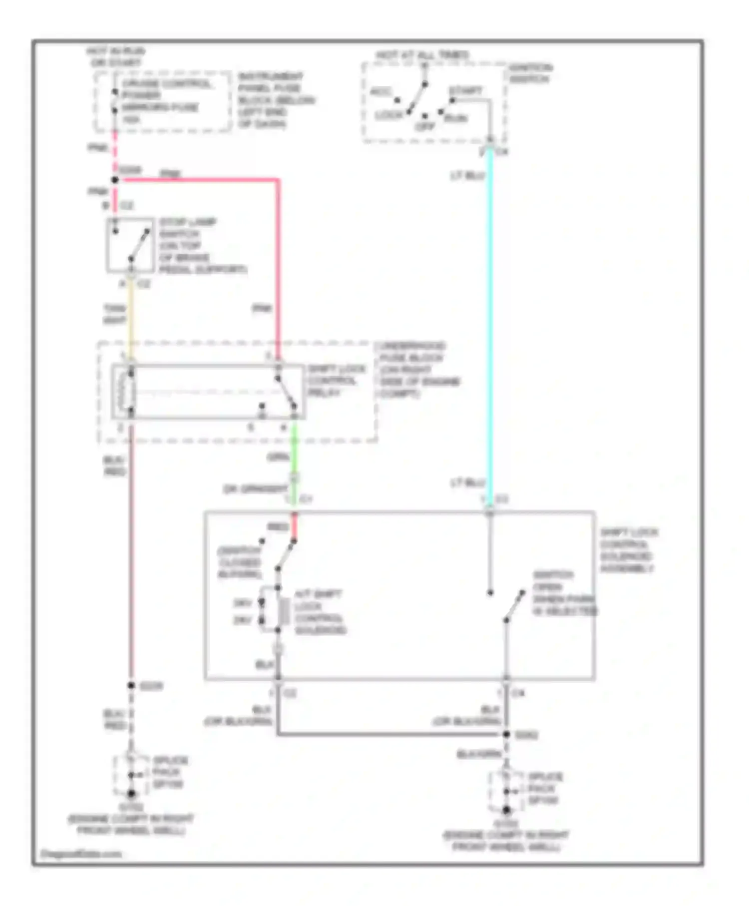 Wiring diagram run for Pontiac GTO IV (2004-2006) (3 of 4)