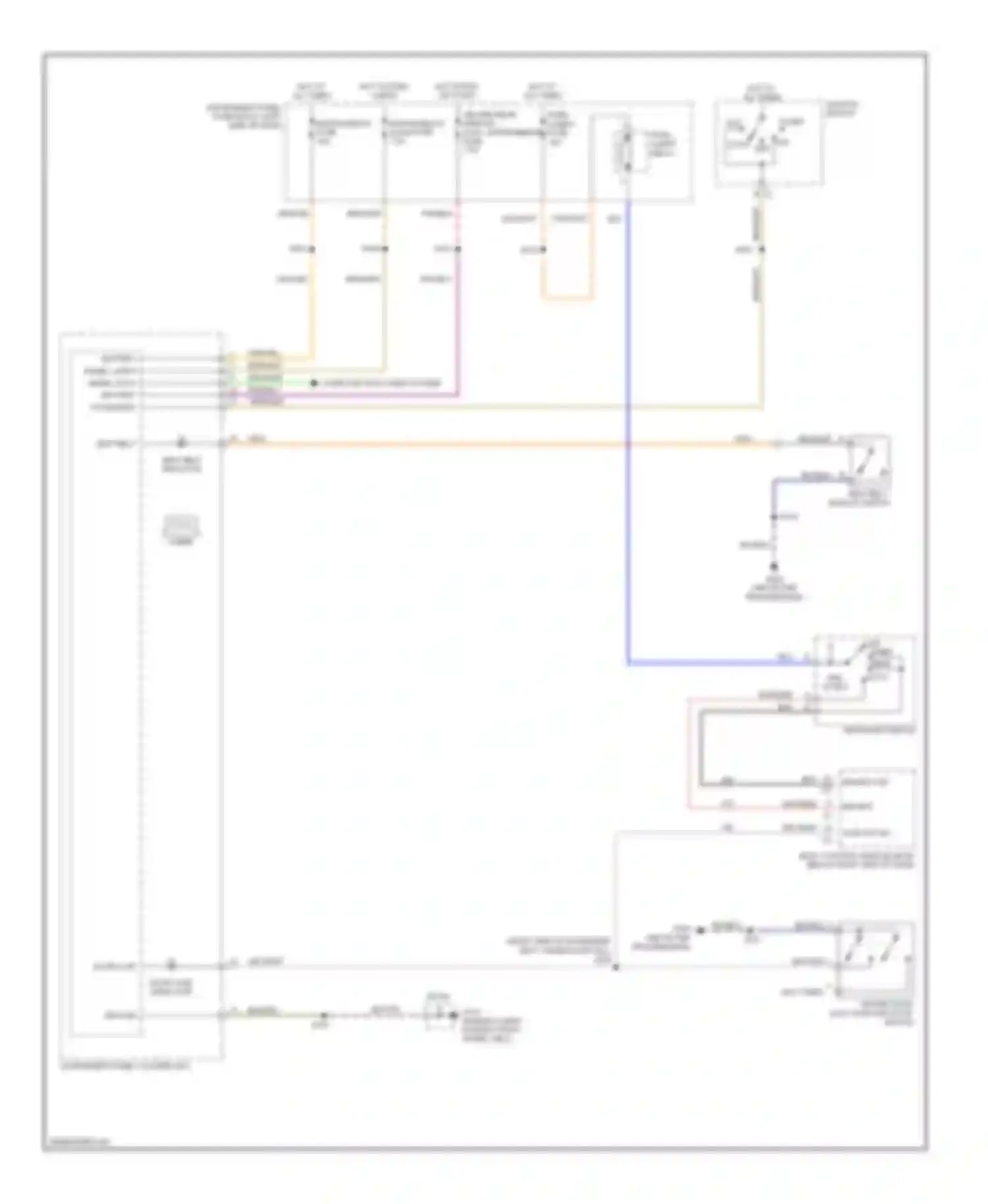 Wiring diagram seat belt indicator for Pontiac GTO IV (2004-2006) (1 of 1)
