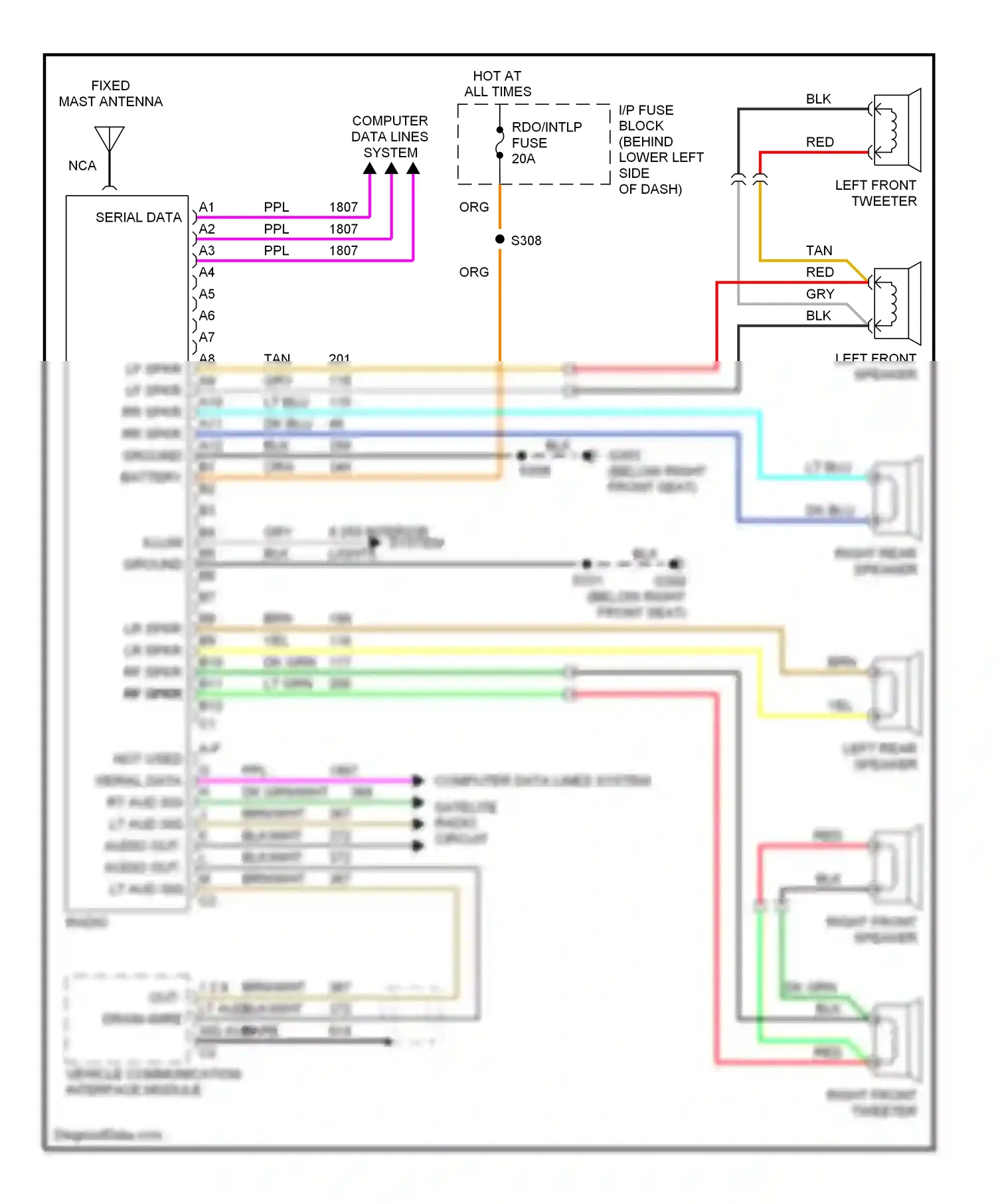 Pontiac Sunfire I (1995-2005) computer data lines system wiring diagram  (7 of 9)