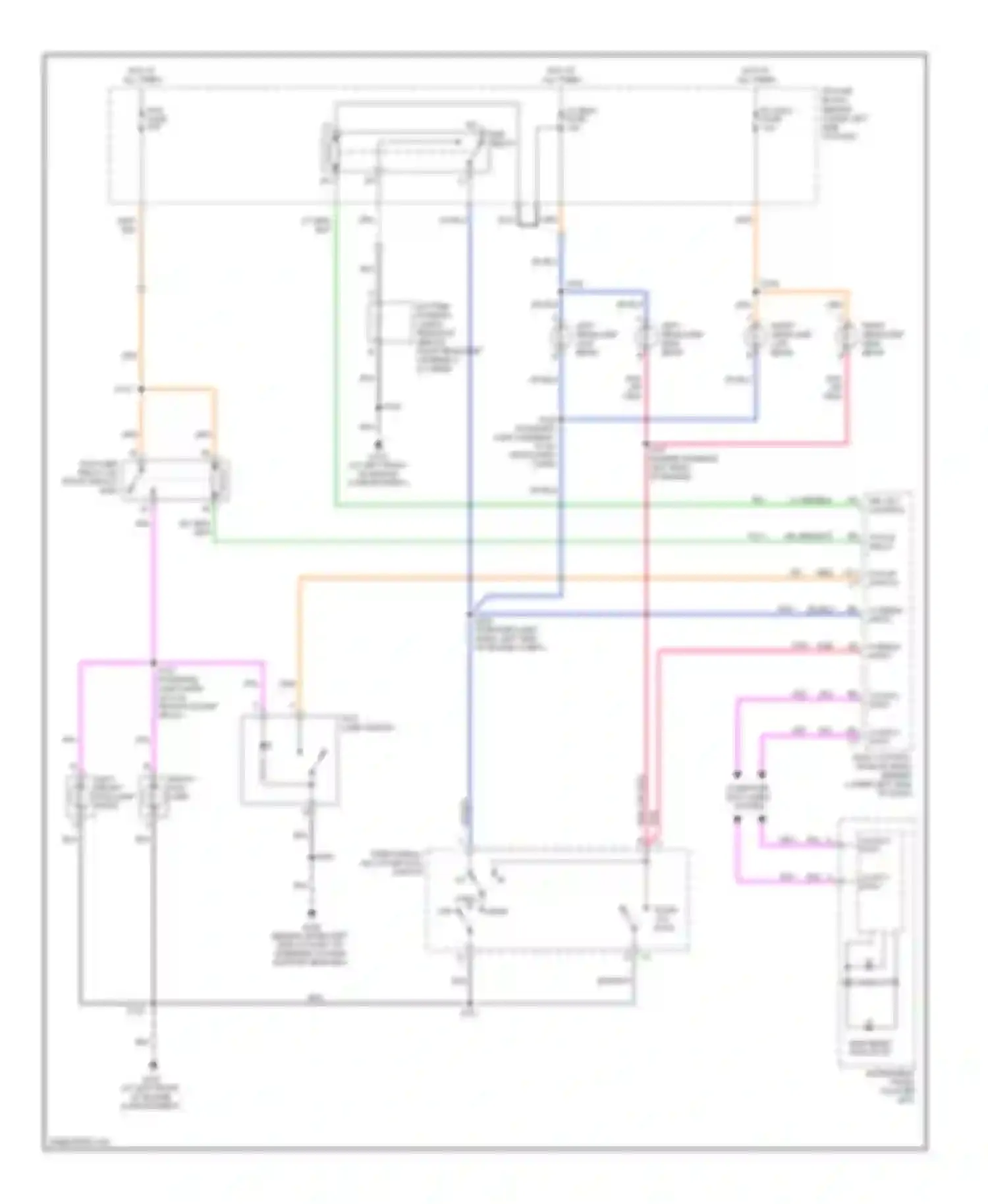 Wiring diagram fog lamp switch for Pontiac Sunfire I (1995-2005) (2 of 2)