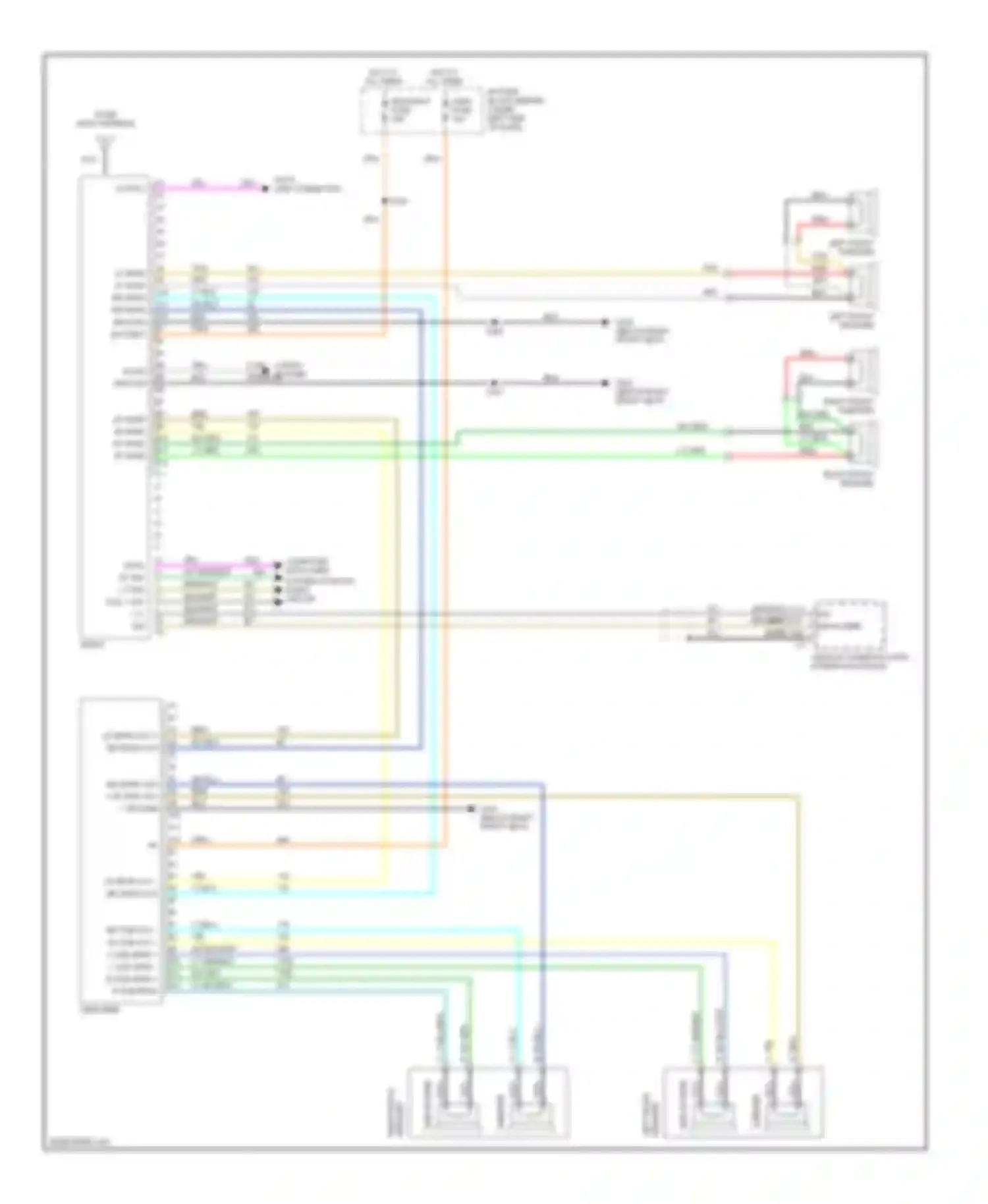 Wiring diagram left front speaker for Pontiac Sunfire I (1995-2005) (4 of 4)