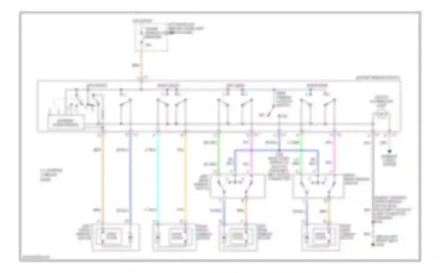 Wiring diagram right front window motor for Pontiac Sunfire I (1995-2005) (1 of 1)