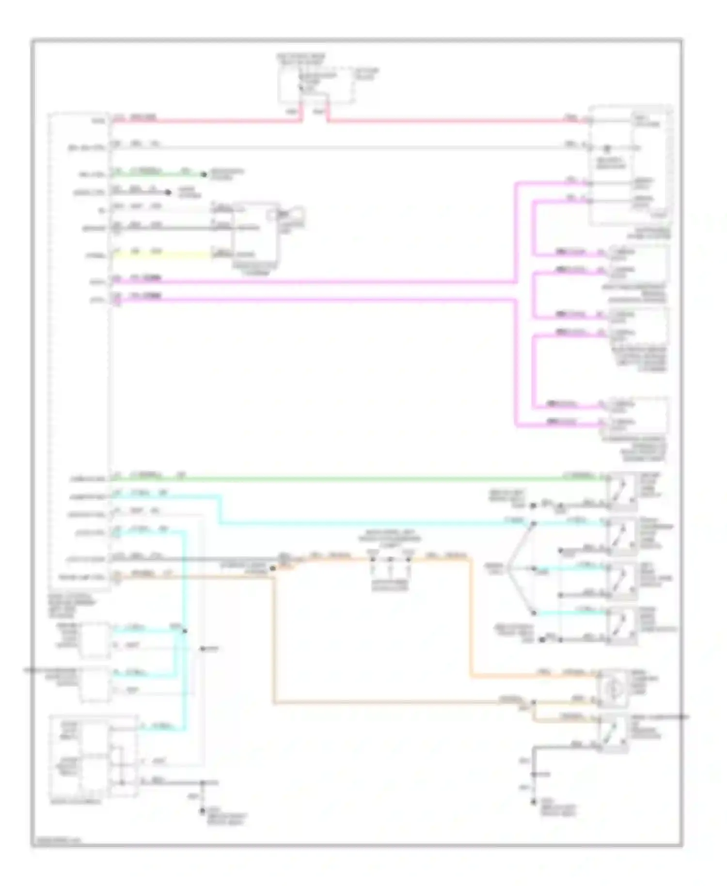 Wiring diagram with power door locks for Pontiac Sunfire I (1995-2005) (1 of 1)