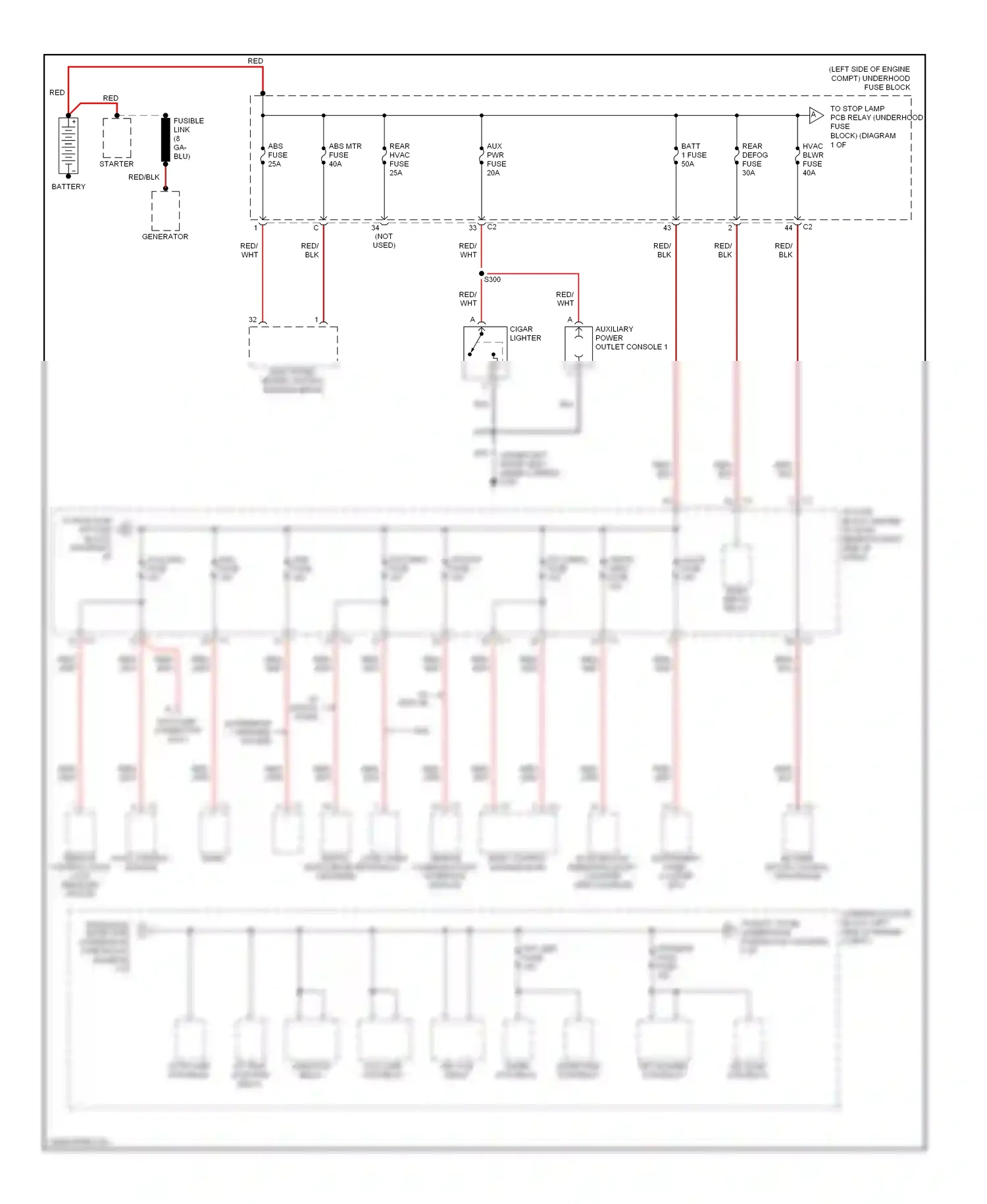 Wiring diagram blower motor control processor for Pontiac Torrent I (2005-2009) (2 of 2)