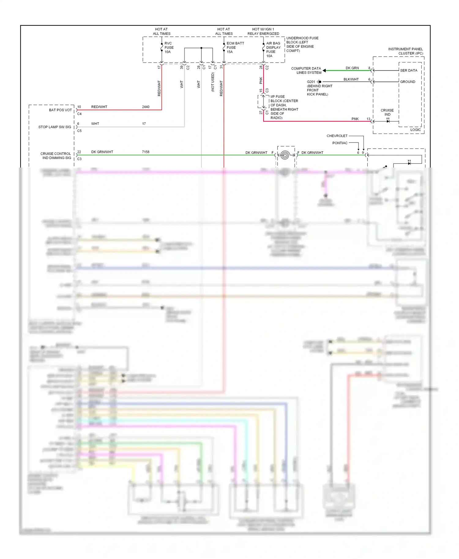 Wiring diagram computer data lines system for Pontiac Torrent I (2005-2009) (4 of 23)