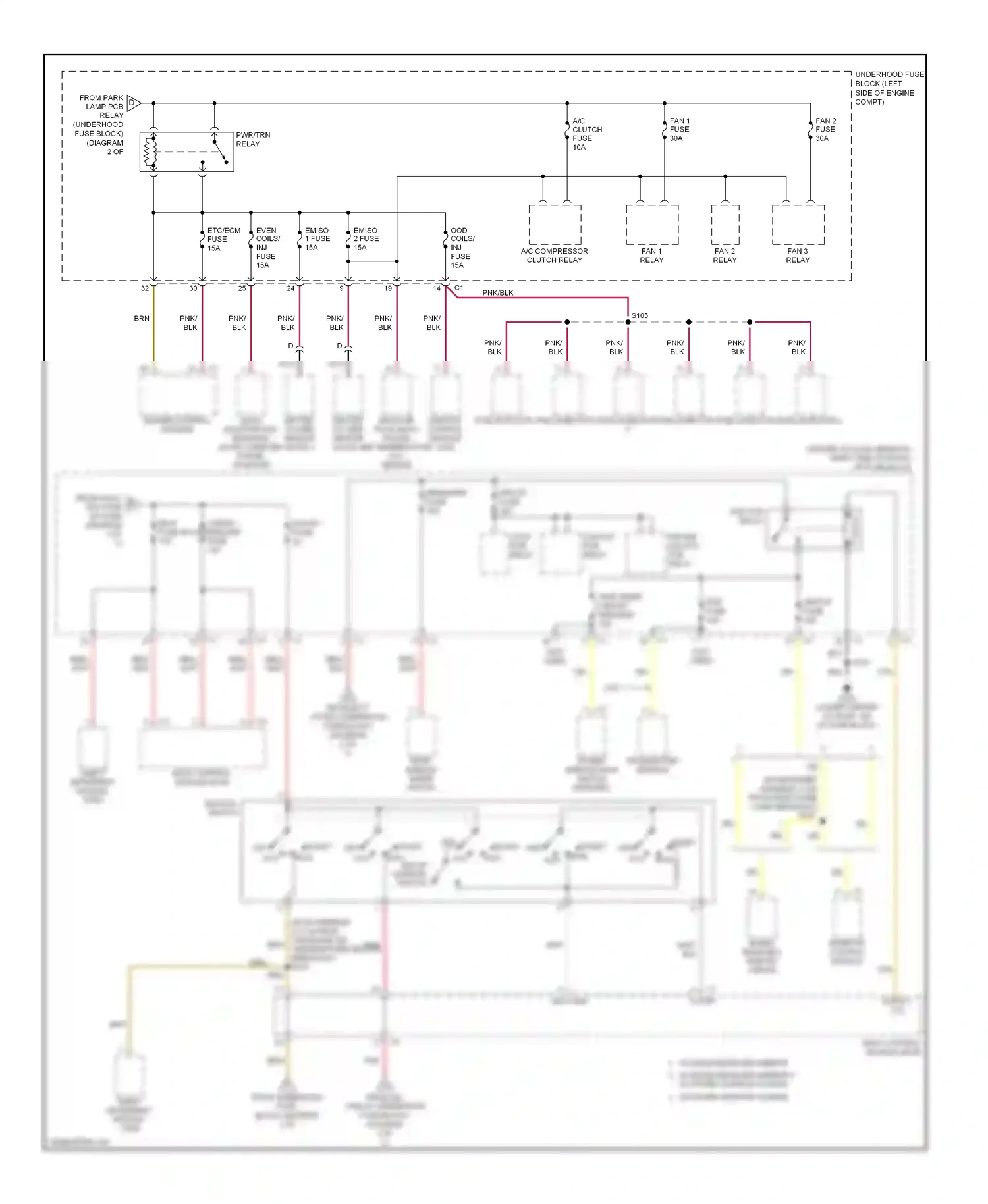 Wiring diagram ignition switch for Pontiac Torrent I (2005-2009) (3 of 5)