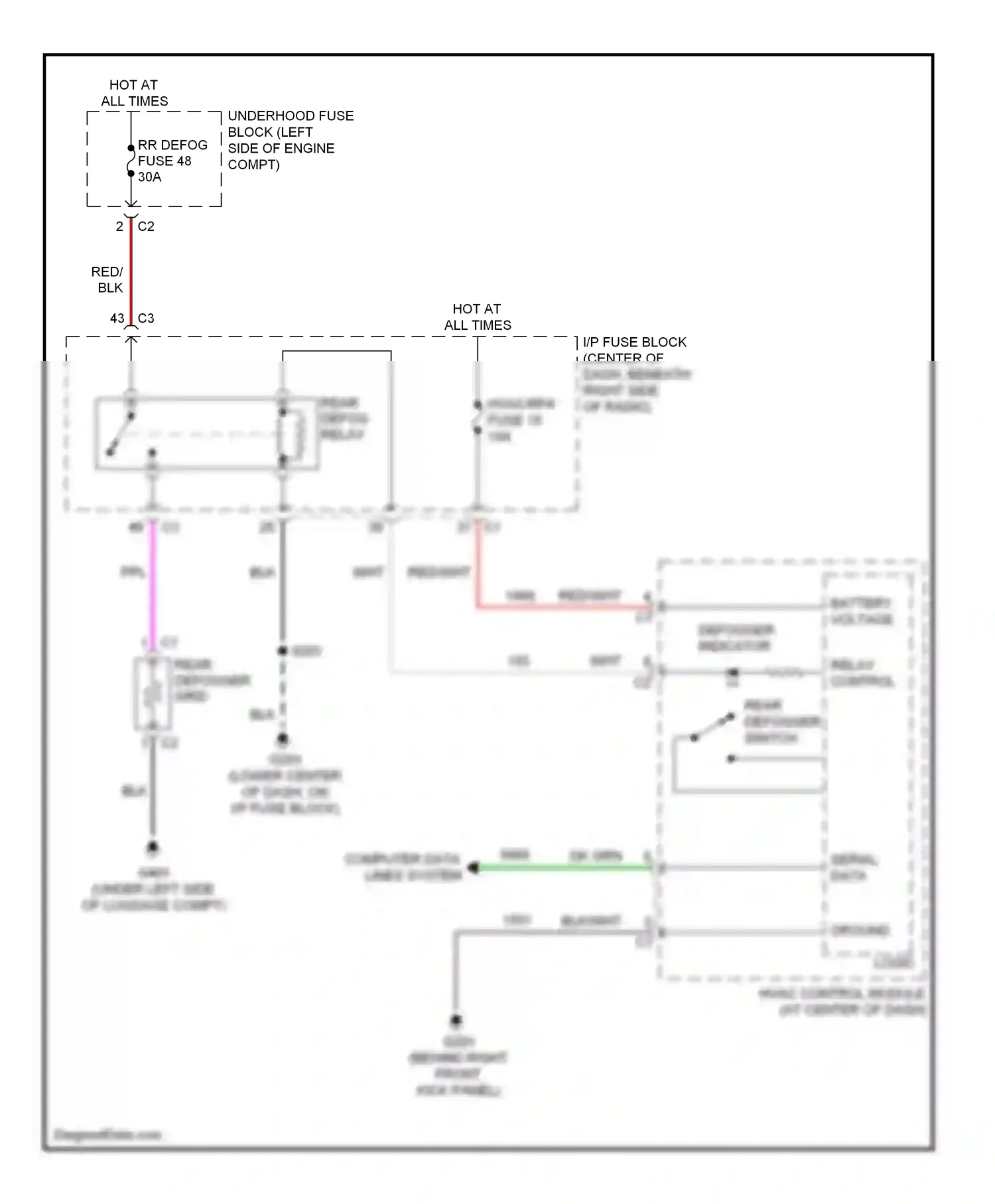 Wiring diagram serial data for Pontiac Torrent I (2005-2009) (2 of 5)