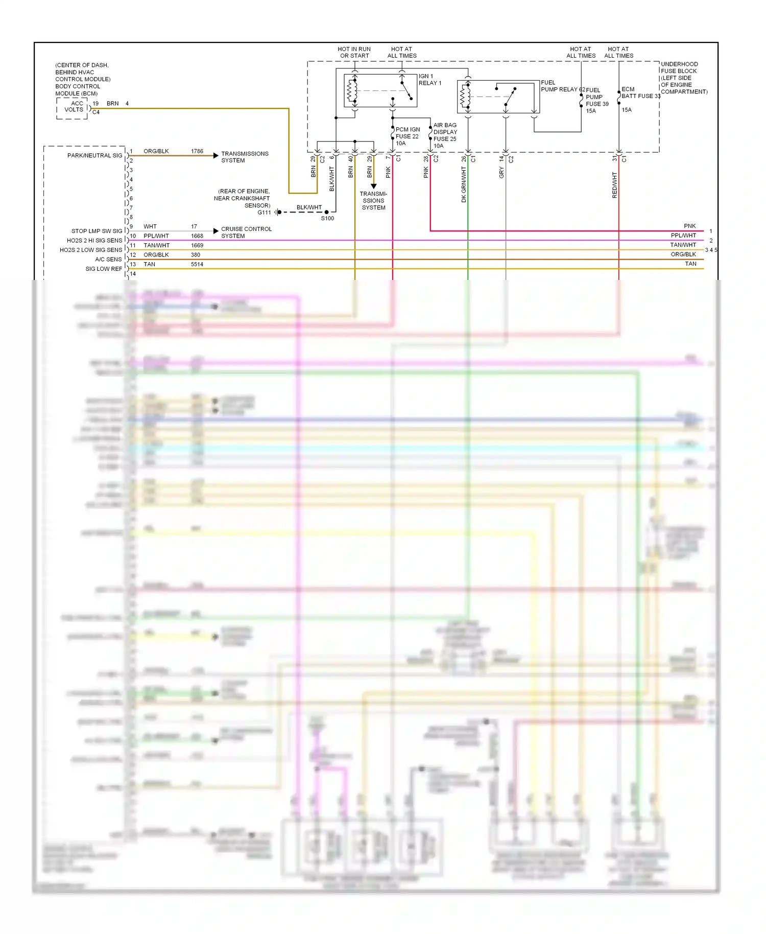 Wiring diagram transmissions system for Pontiac Torrent I (2005-2009) (2 of 2)