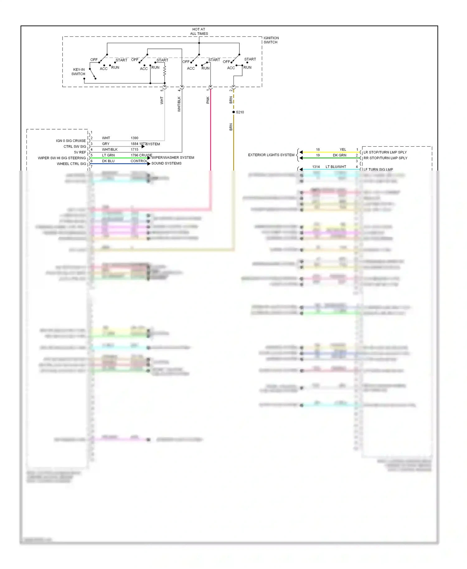 Wiring diagram warning system door locks system warning system for Pontiac Torrent I (2005-2009) (1 of 1)