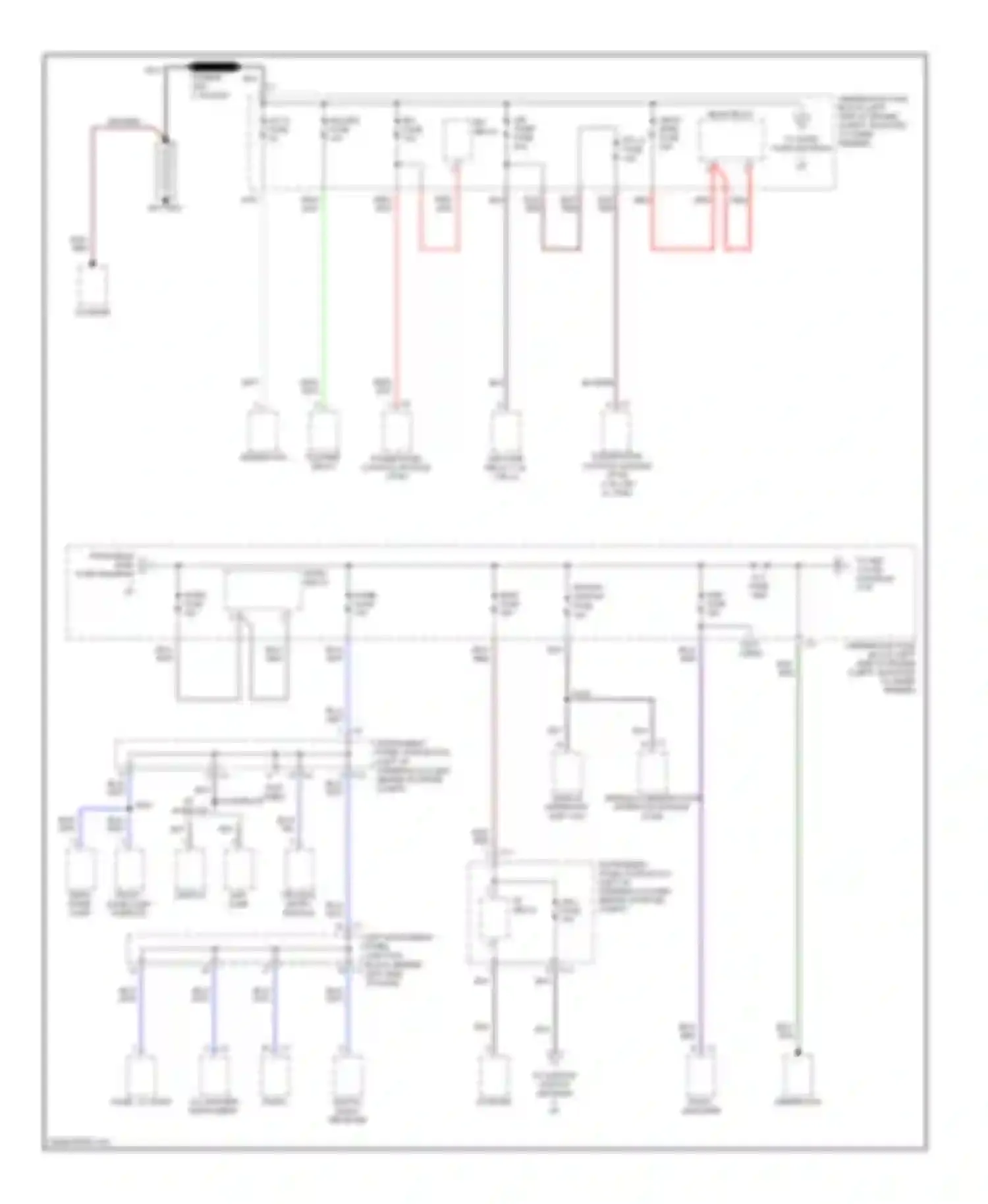 Vibe Pontiac I facelift (2002-2008): Power distribution circuit (1 of 4)