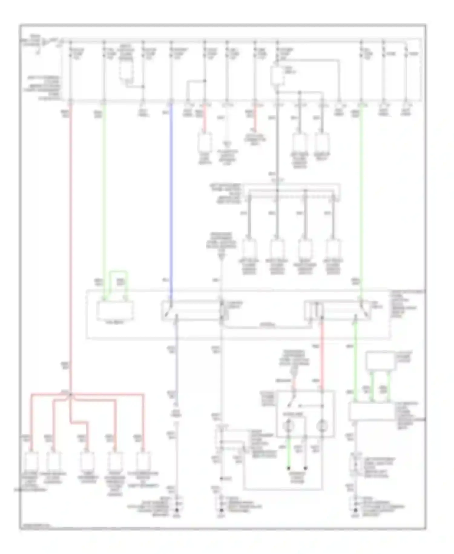 Vibe Pontiac I facelift (2002-2008): Power distribution circuit (3 of 4)