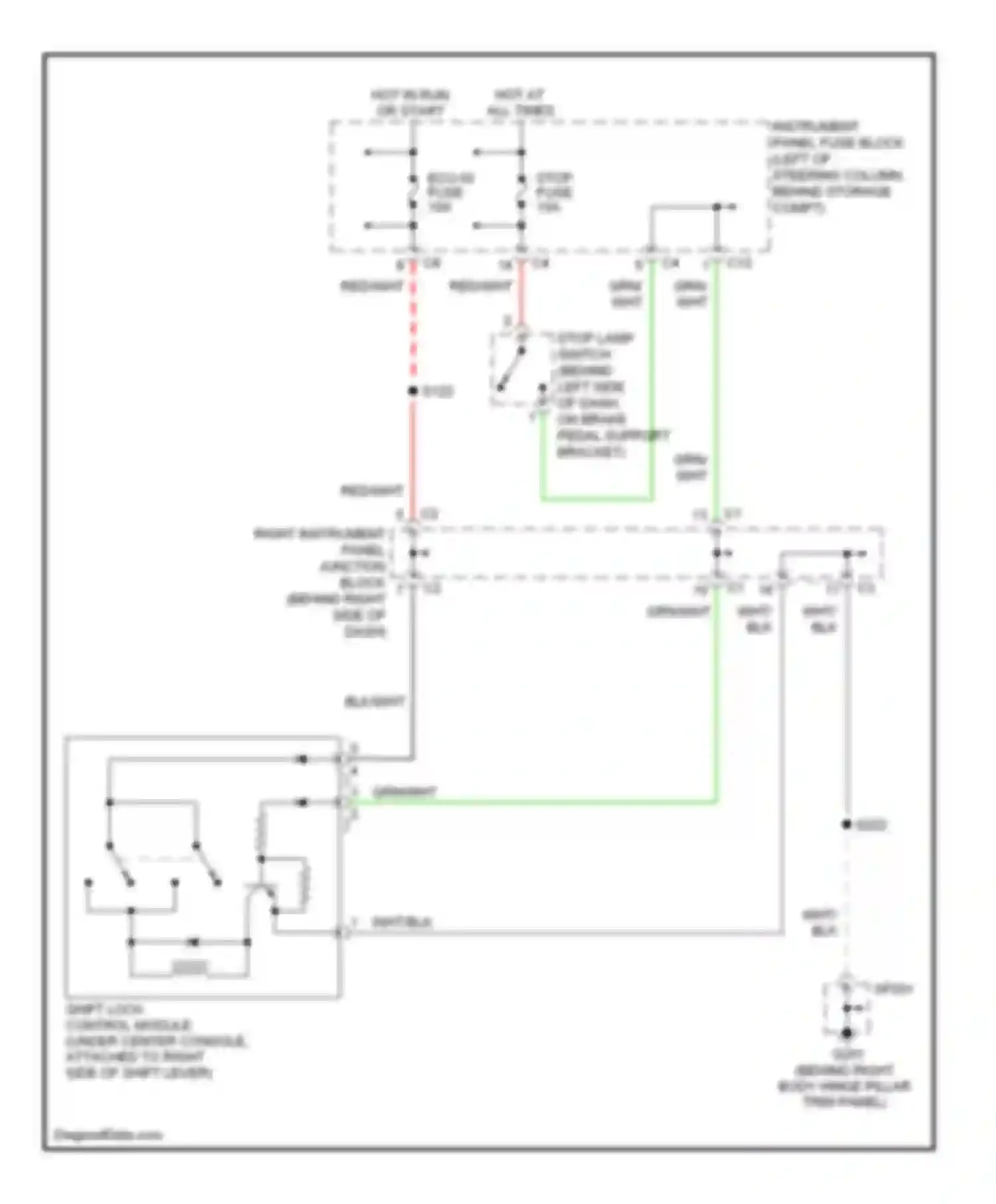Wiring diagram grn for Pontiac Vibe I facelift (2002-2008) (36 of 40)