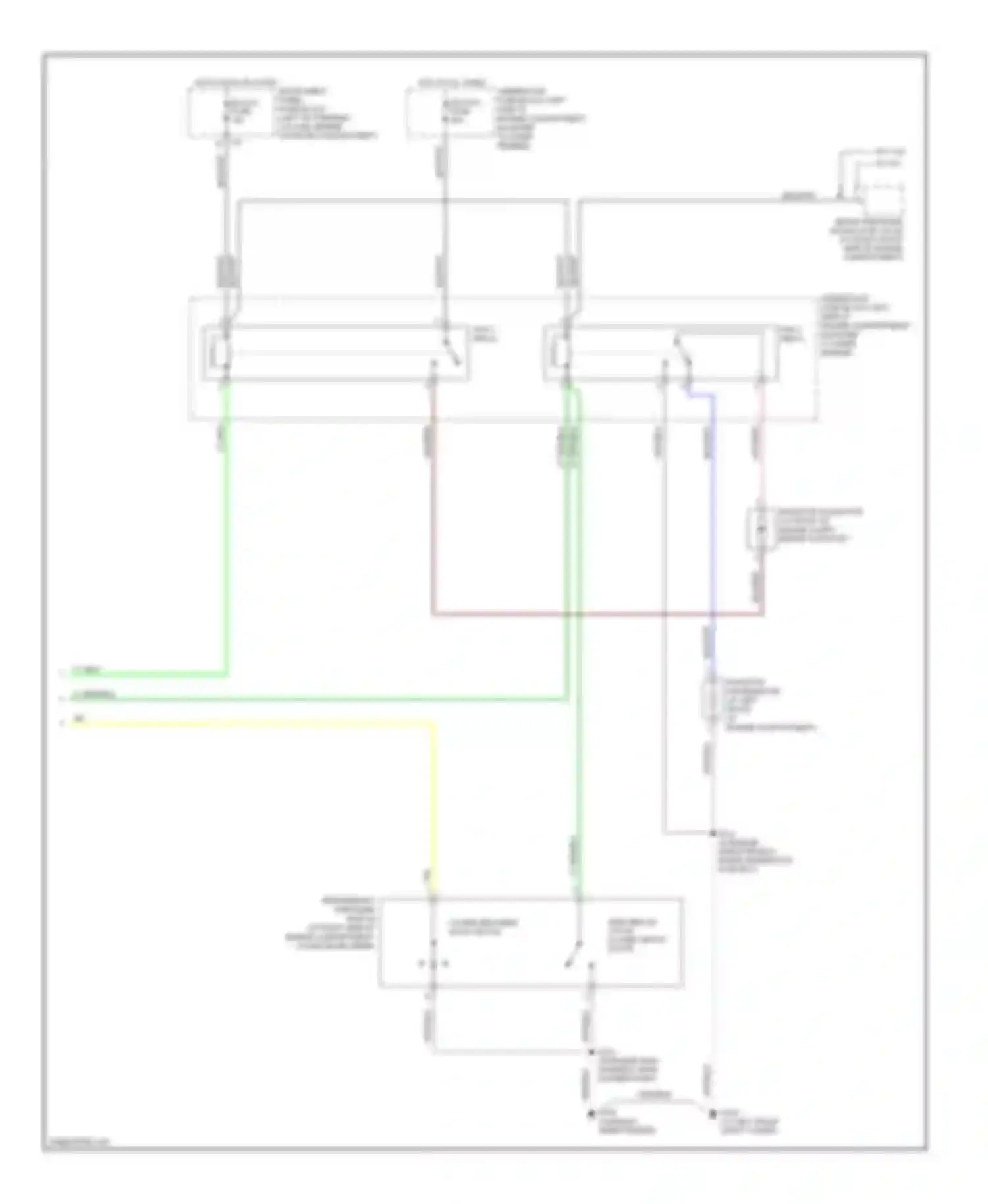 Wiring diagram radiator fan resistor (at left front of for Pontiac Vibe I facelift (2002-2008) (1 of 1)
