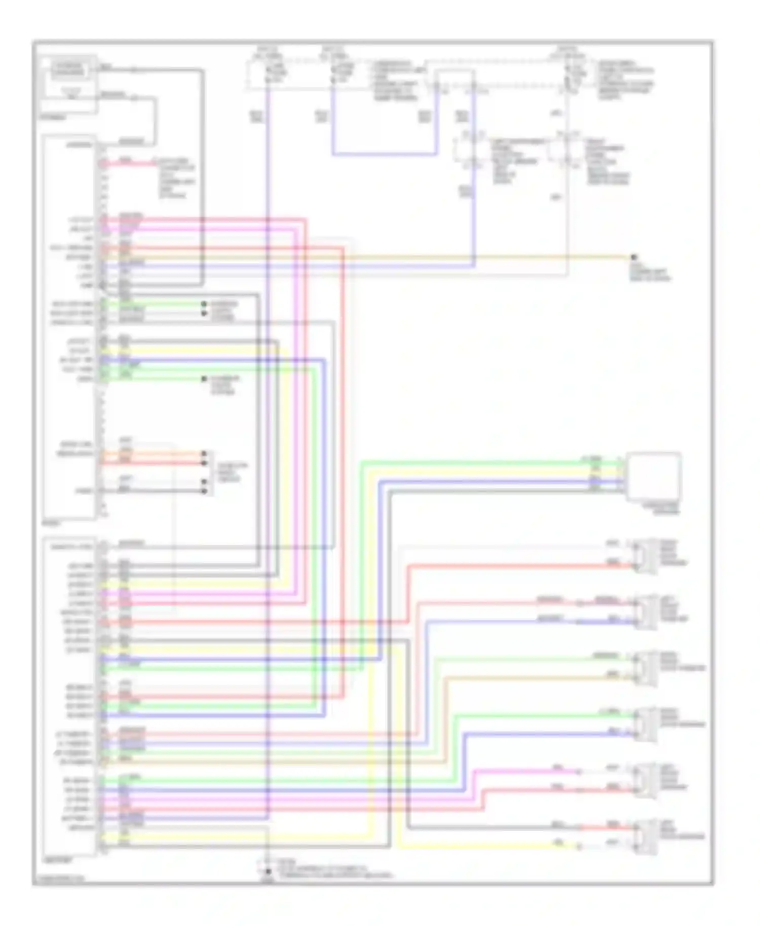 Wiring diagram right instrument panel junction block for Pontiac Vibe I facelift (2002-2008) (2 of 3)