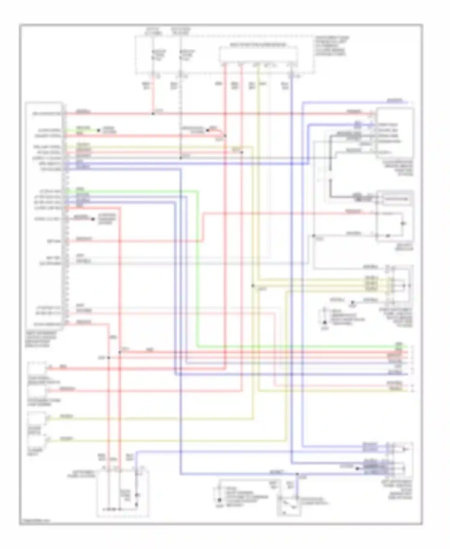 Wiring diagram trim panel) for Pontiac Vibe I facelift (2002-2008) (1 of 2)