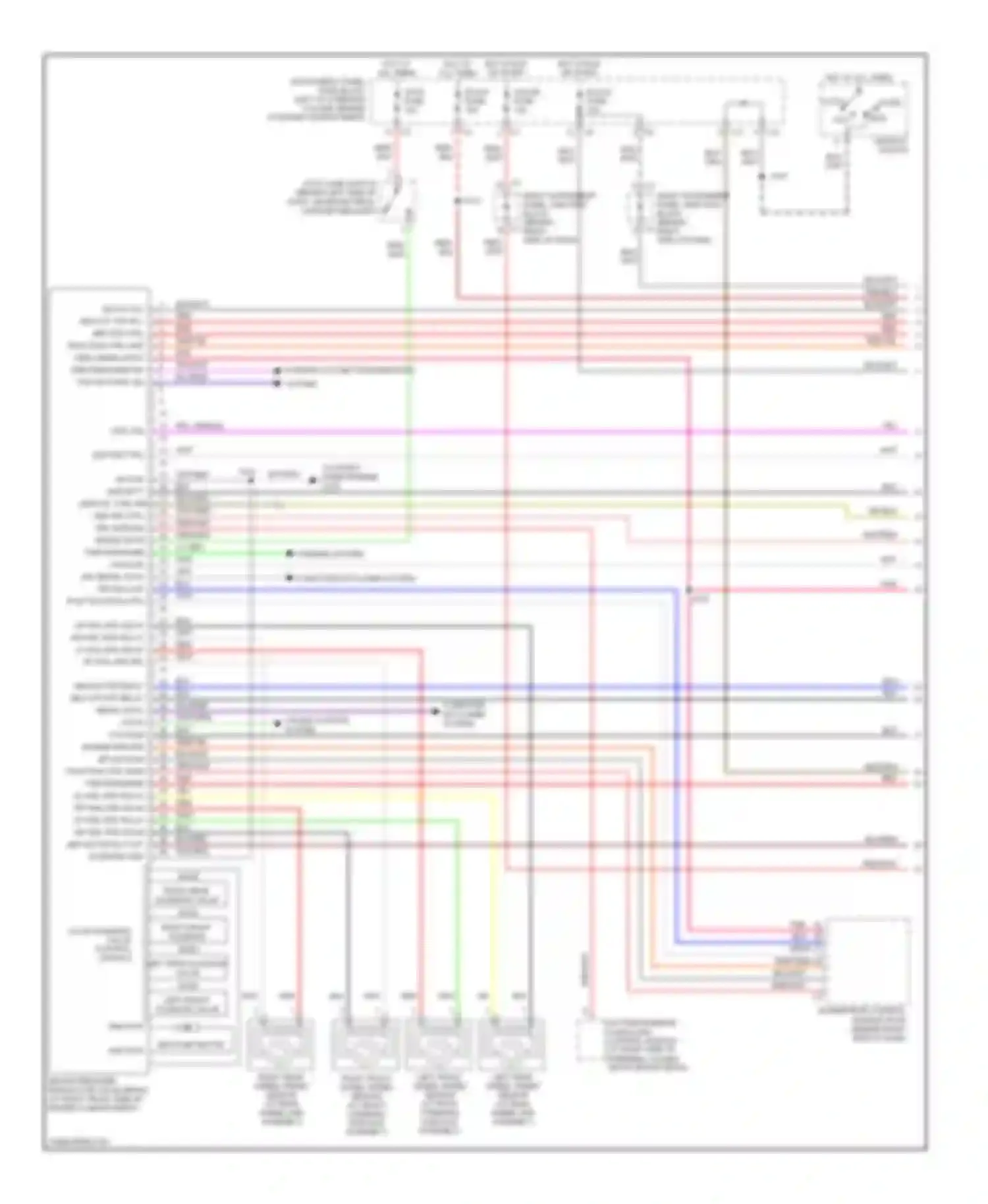 Wiring diagram warning system for Pontiac Vibe I facelift (2002-2008) (2 of 2)