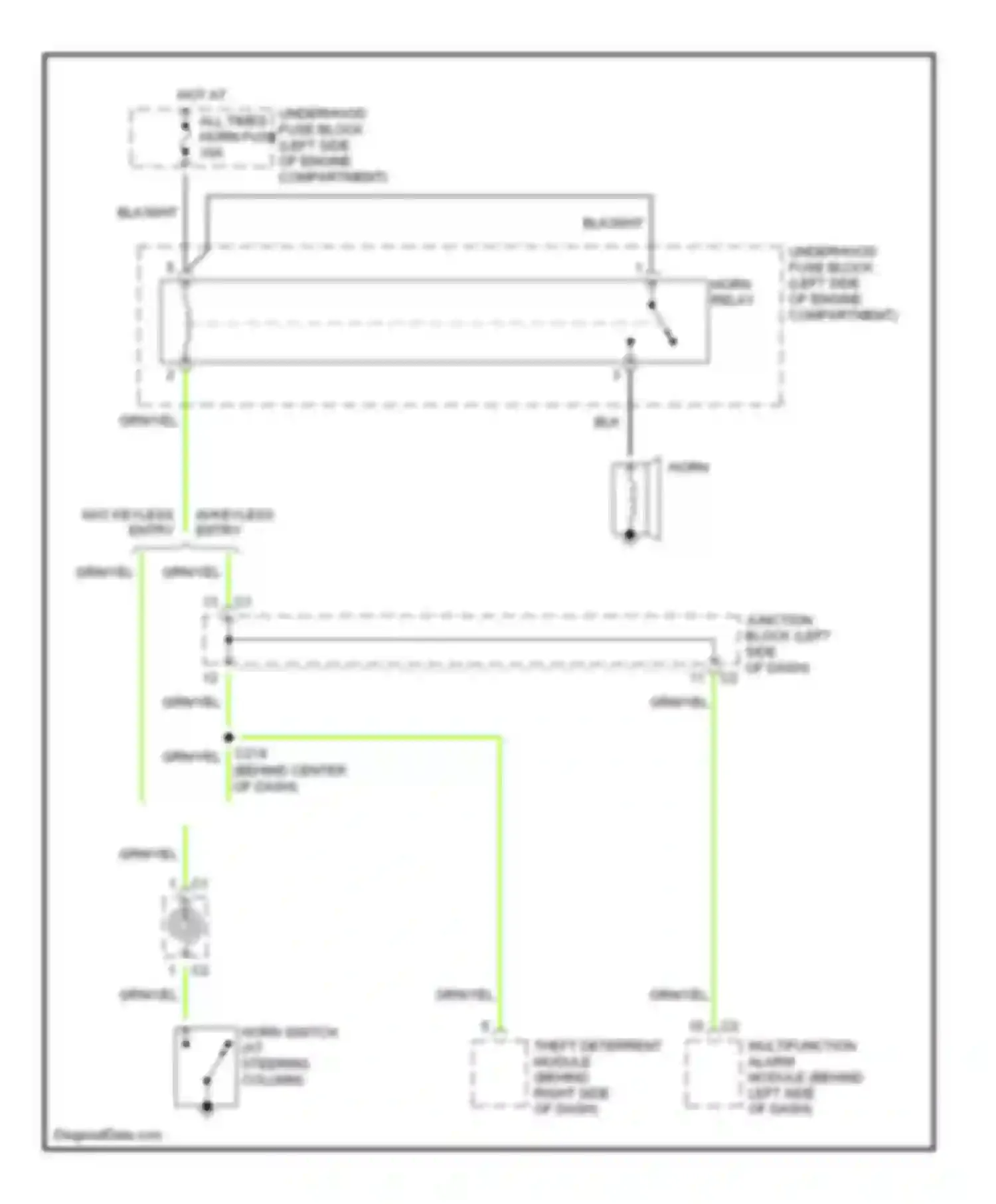 Wiring diagram blk/wht for Pontiac Vibe I (2002-2004) (11 of 28)