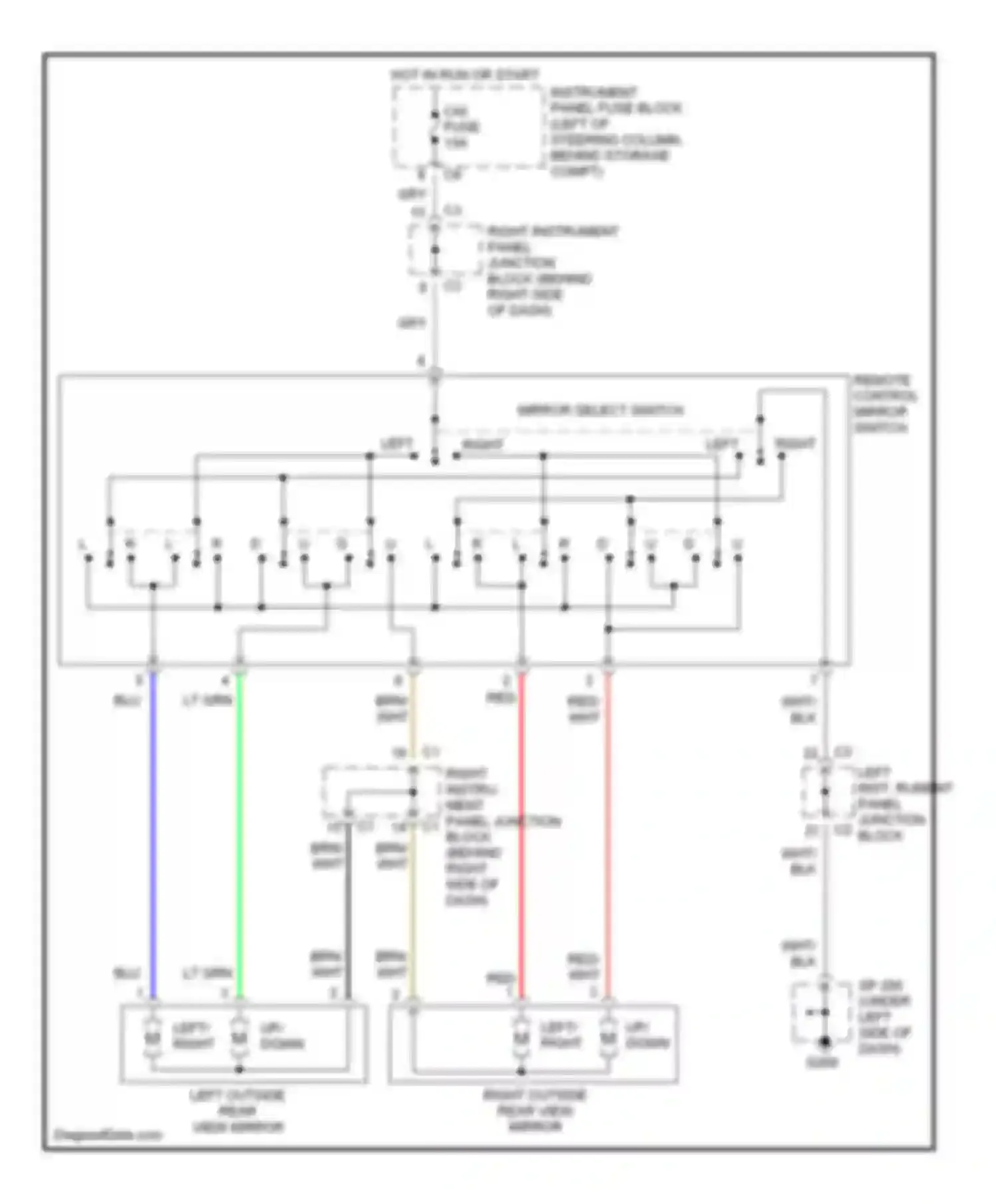 Wiring diagram hot in run or start for Pontiac Vibe I (2002-2004) (17 of 20)