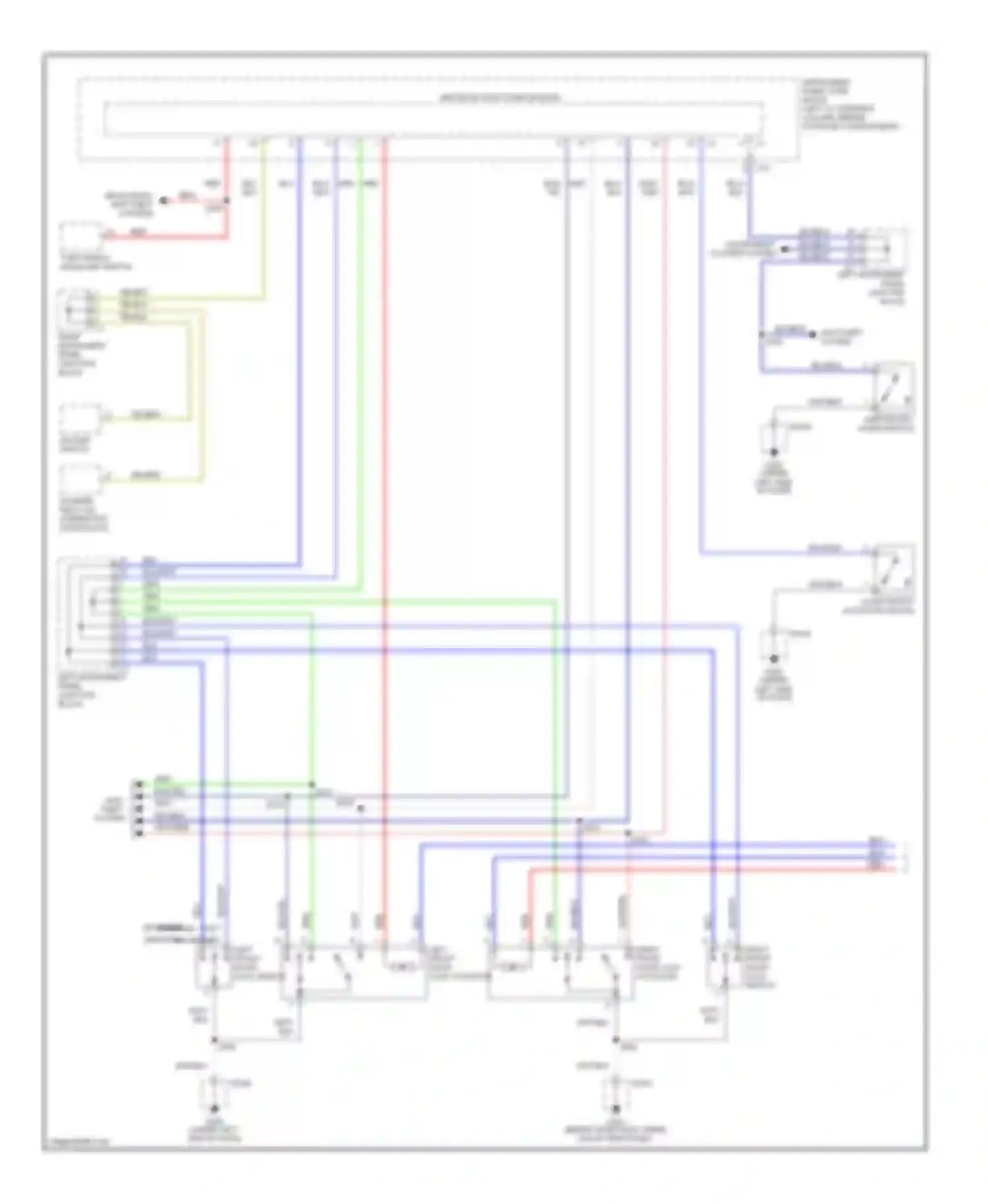 Wiring diagram right instrument panel junction block for Pontiac Vibe I (2002-2004) (6 of 15)
