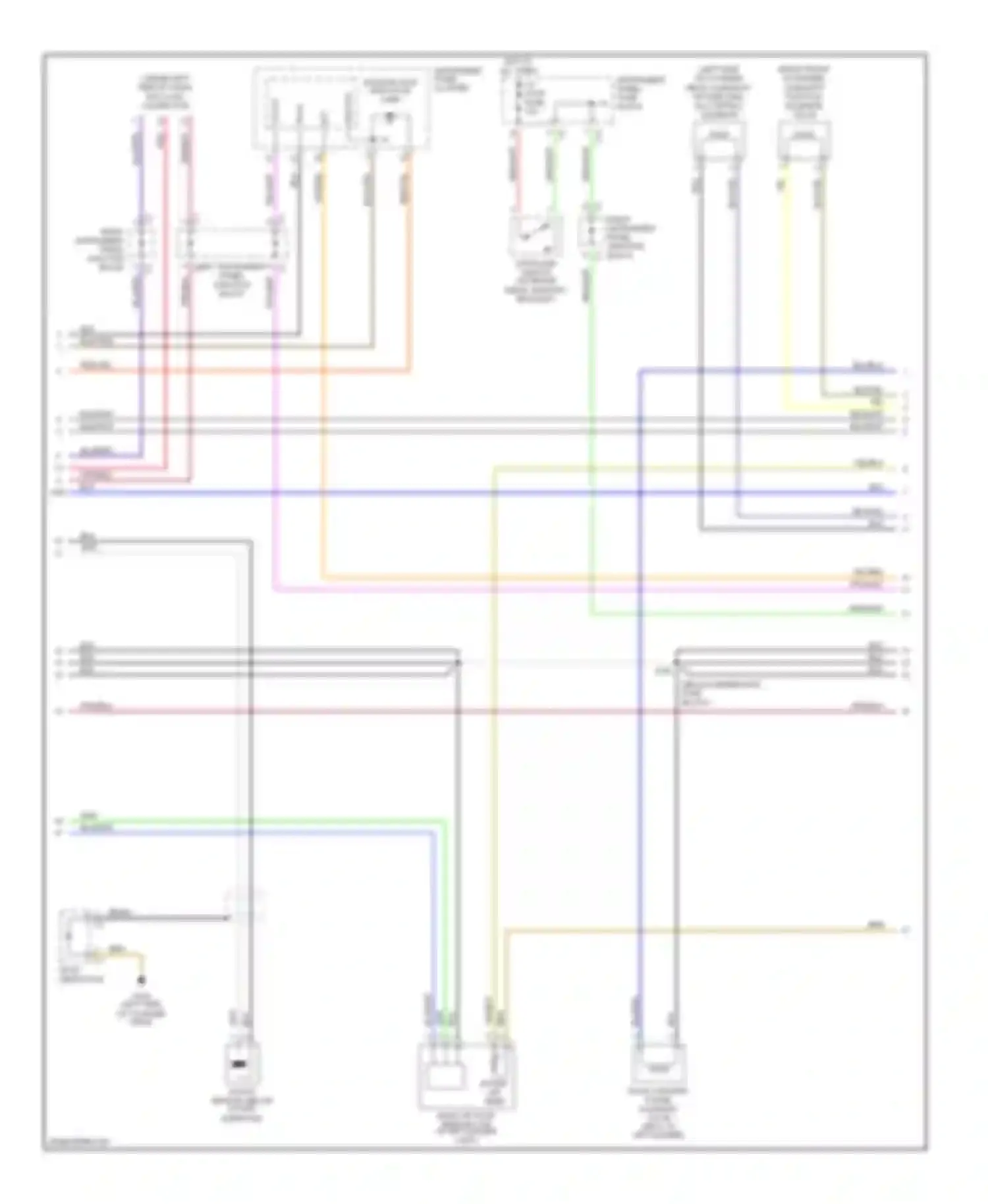 Wiring diagram right instrument panel junction block for Pontiac Vibe I (2002-2004) (10 of 15)
